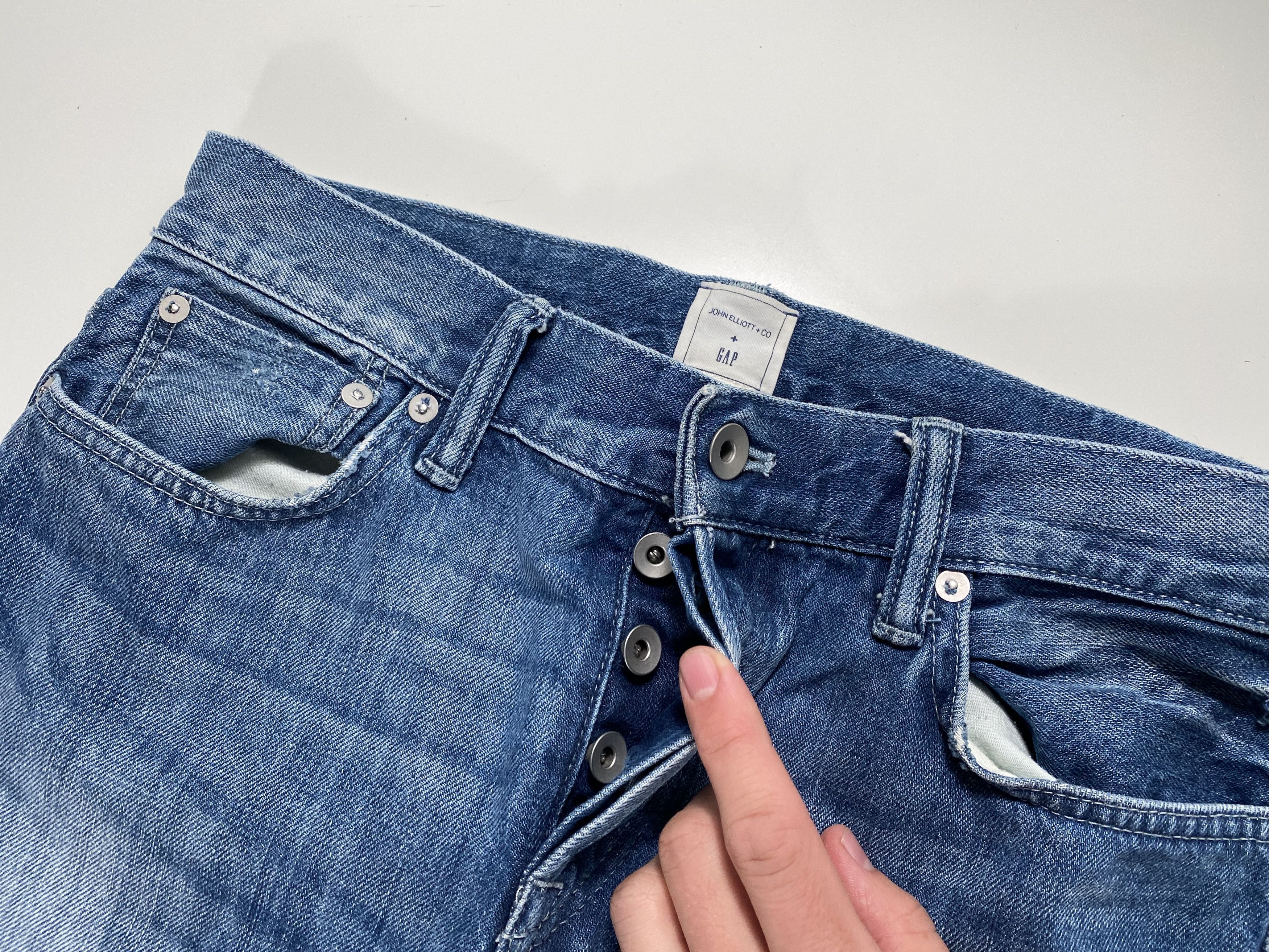 Gap × John Elliott John Elliott x GAP GQ JE Skinny S Blue Coast Jeans 30x30 Size US 30 / EU 46 - 4 Thumbnail