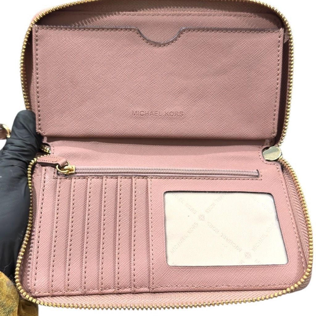 Michael Kors MICHAEL MICHAEL KORS Crossgrain Leather Continental Zip Around Wallet Clutch Bag SOLD OUT $260 Retail Size ONE SIZE - 7 Thumbnail