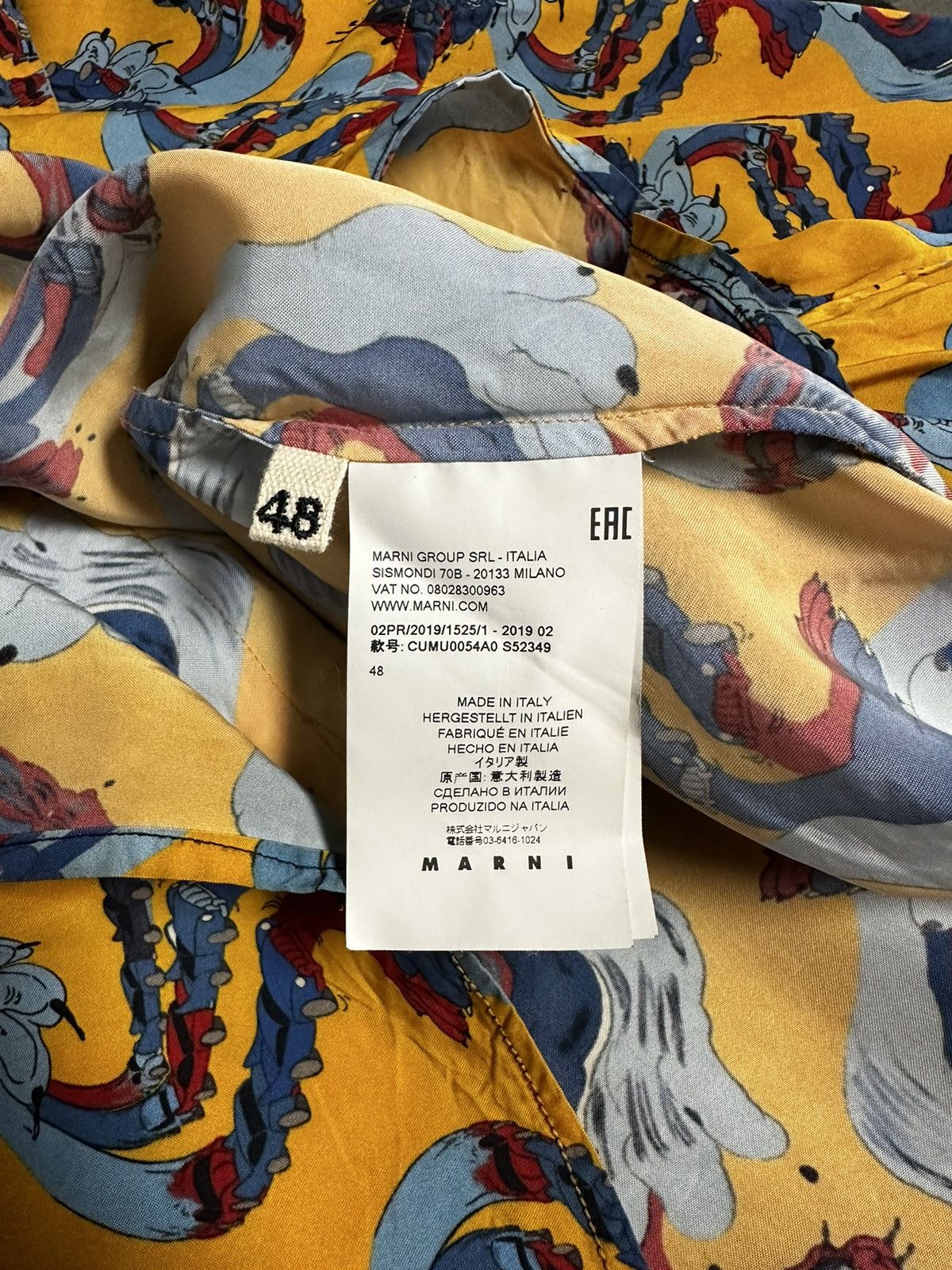 Marni Marni acid cars print viscose wrinkled shirt Size US M / EU 48-50 / 2 - 7 Thumbnail