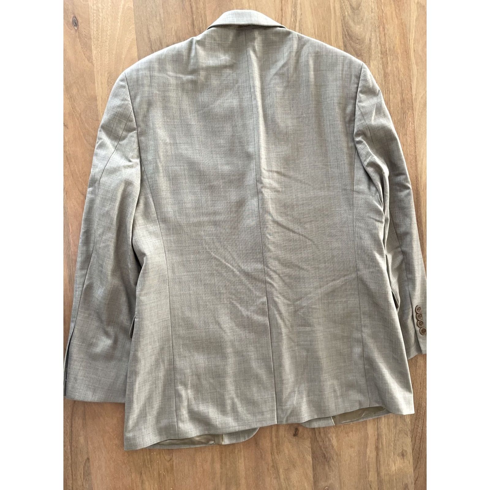Brooks Brothers Brooks Brothers Blazer Single-Breasted Wool 41R Beige Logo Mens Jacket Regular Fit Blazer, Notch Lapel, Four-Button Sleeve, Dry Clean Only Size 42R - 2 Thumbnail