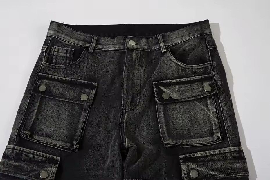 Designer × Jean × Vintage Y2K Vintage Streetwear Distressed Baggy Cargo Jeans Size US 33 - 11 Thumbnail