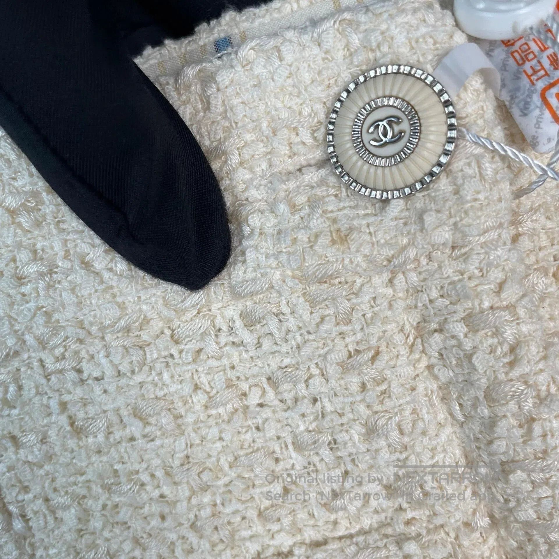Chanel Chanel Ivory Woven Double Pocket Skirt. Size 35" - 6 Thumbnail