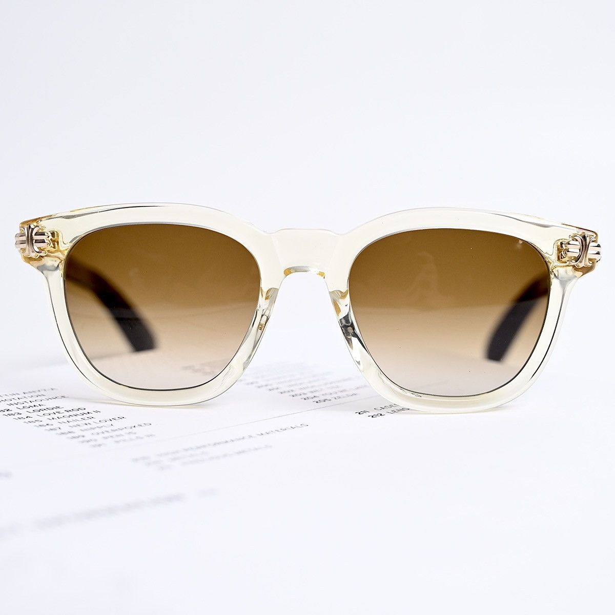 Chrome Hearts CHROME HEARTS SMOKE SHOW PALE ALE - DARK TORTOISE SUNGLASSES Size ONE SIZE - 9 Thumbnail