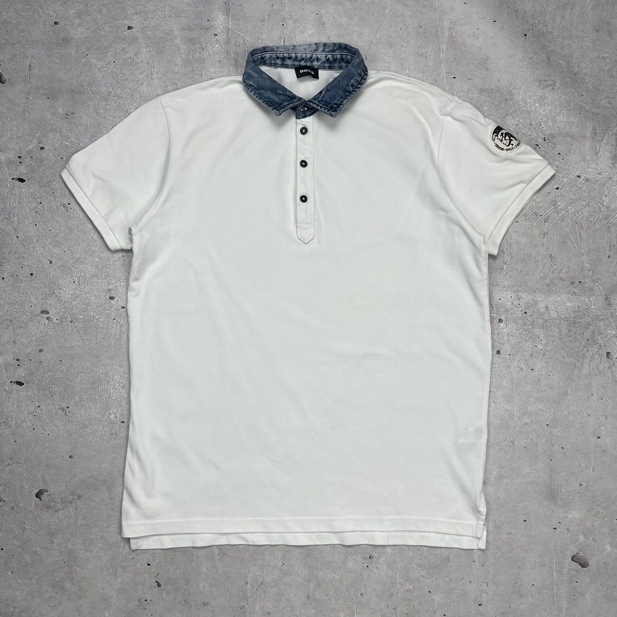 Diesel Diesel polo T-shirt denim collar sz XL y2k Size US XL / EU 56 / 4 - 1 Thumbnail
