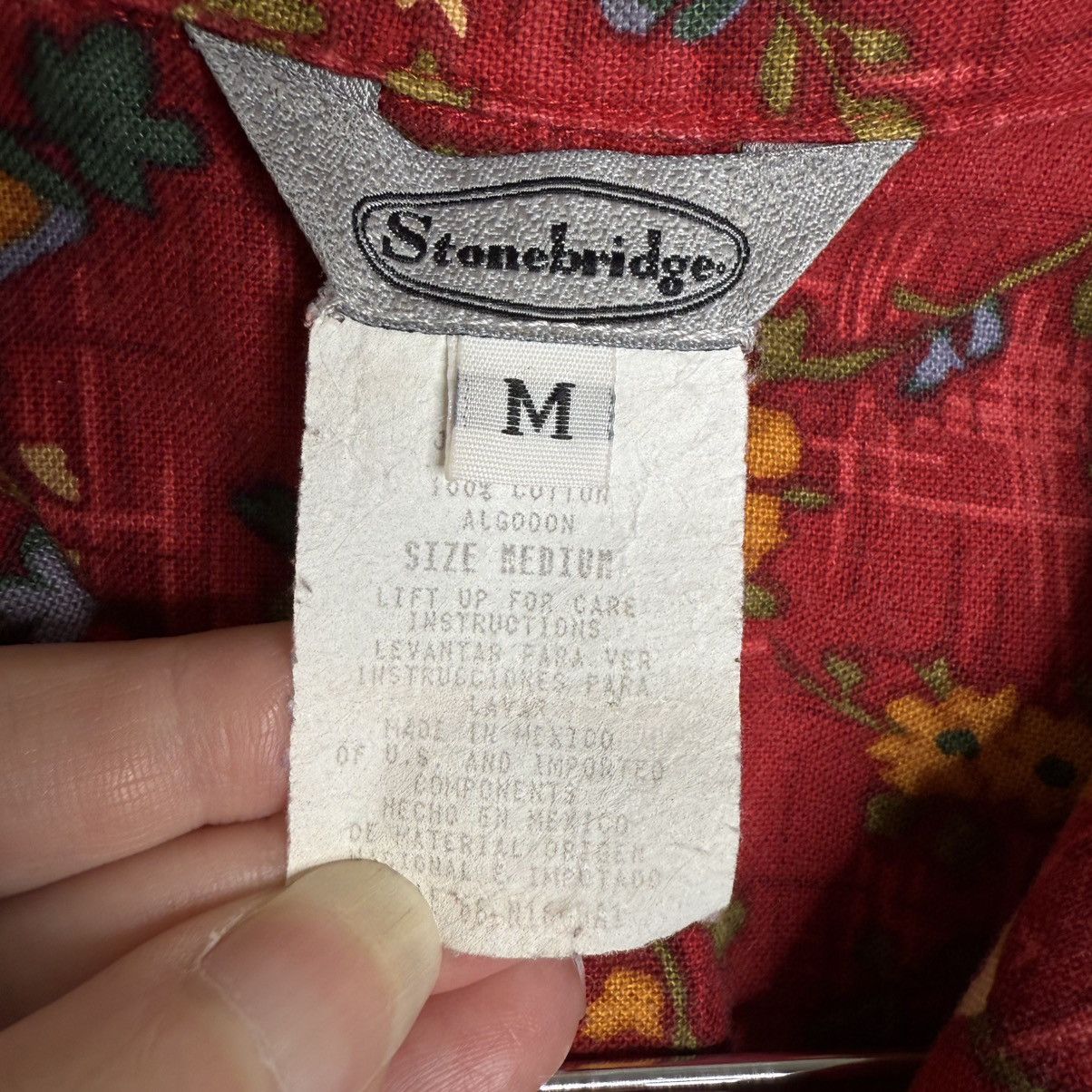 Vintage Vintage Stonebridge Floral Red Vest Top Size Medium Size M / US 6-8 / IT 42-44 - 3 Thumbnail