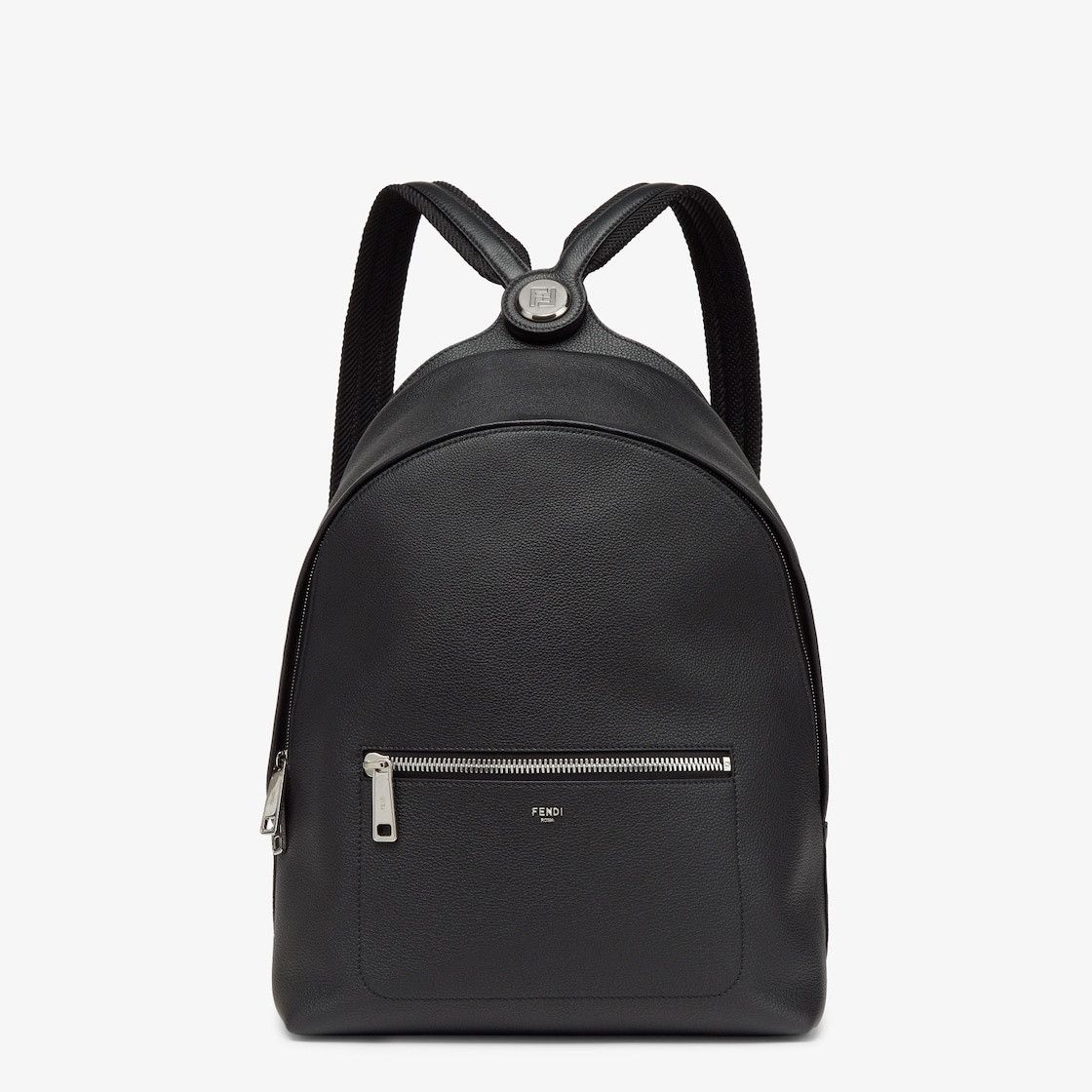 Fendi o1s1wg111125 Size: OS/ Roma Leather Chiodo Medium in Black Size ONE SIZE - 1 Thumbnail