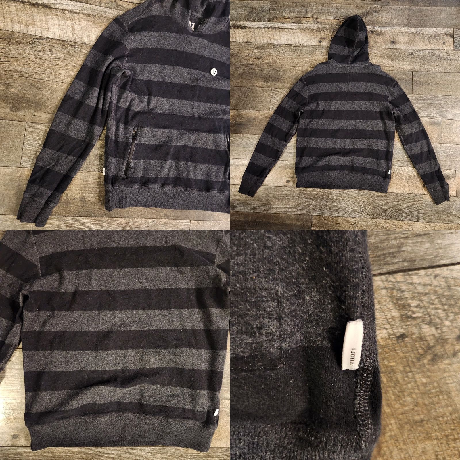 Vuori Vuori Hoodie Mens M Clark Gray Striped Lightweight Pullover Long Sleeve Pullover Gray Striped Lightweight Clark Hoodie Mens M Size US M / EU 48-50 / 2 - 8 Thumbnail