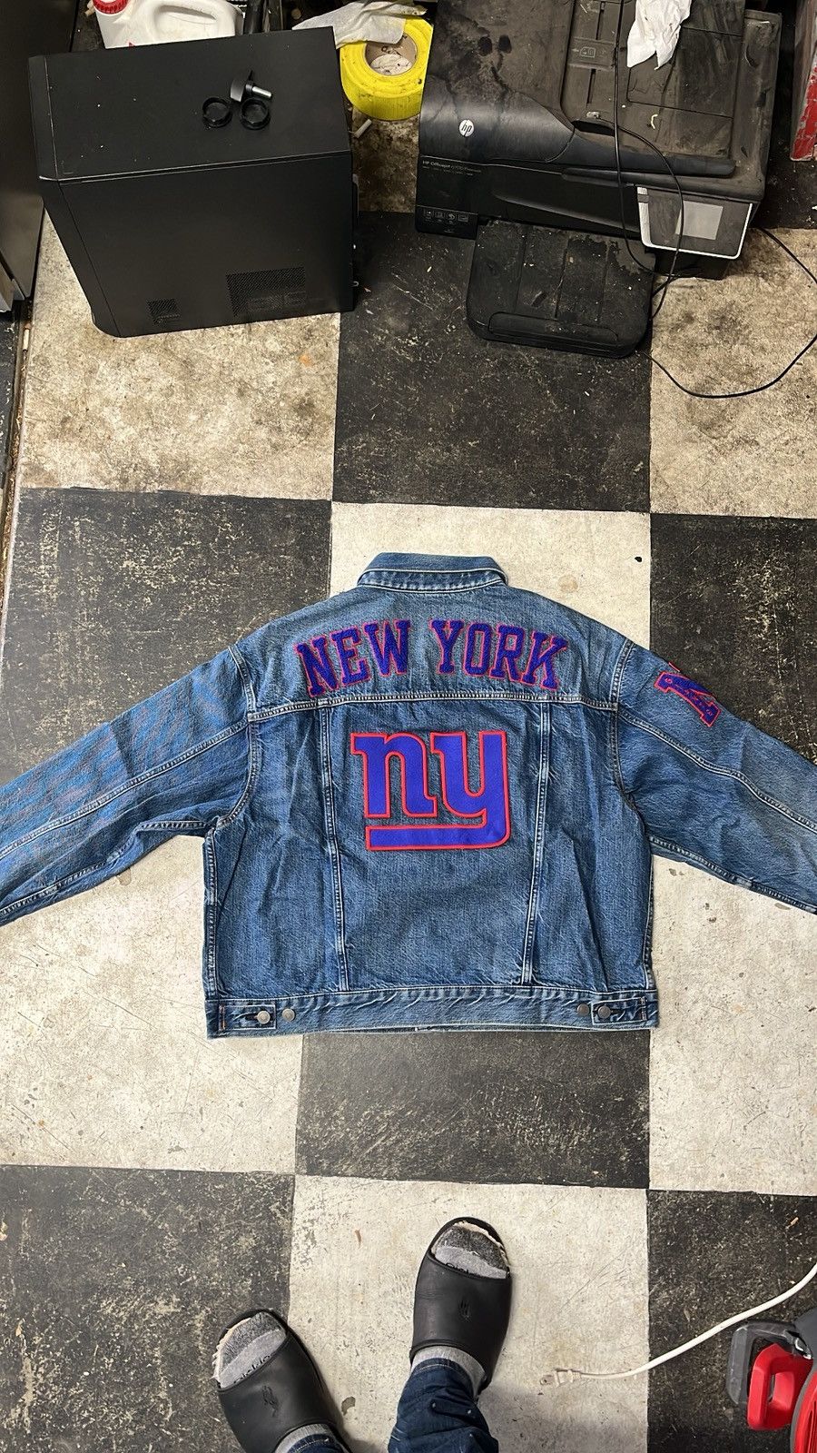 American Eagle Outfitters × NFL New York Giants American Eagle Denim Jacket Size US L / EU 52-54 / 3 - 1 Thumbnail