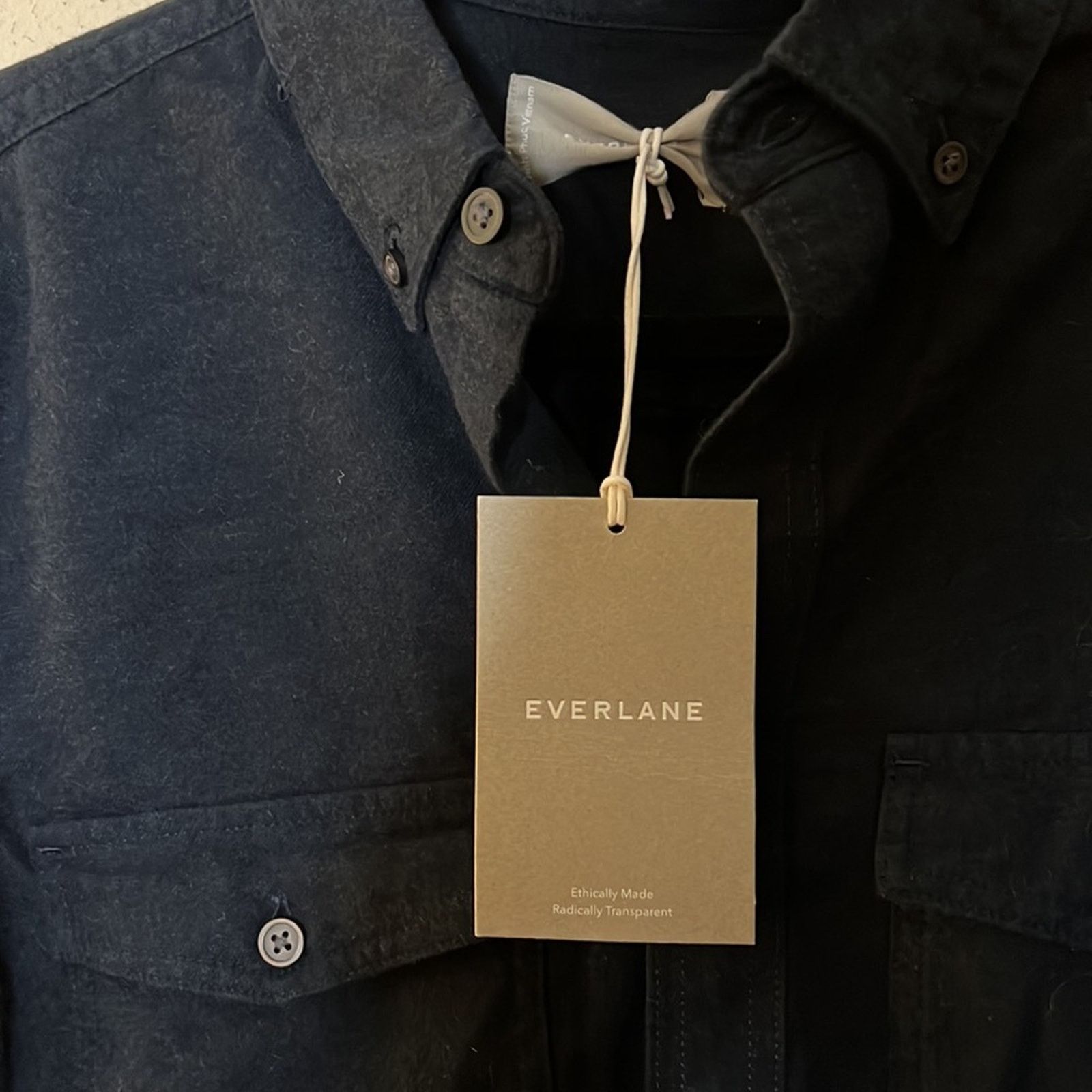 Everlane Everlane The Brushed Flannel Shirt - Heather Navy Size S Size US M / EU 48-50 / 2 - 5 Thumbnail
