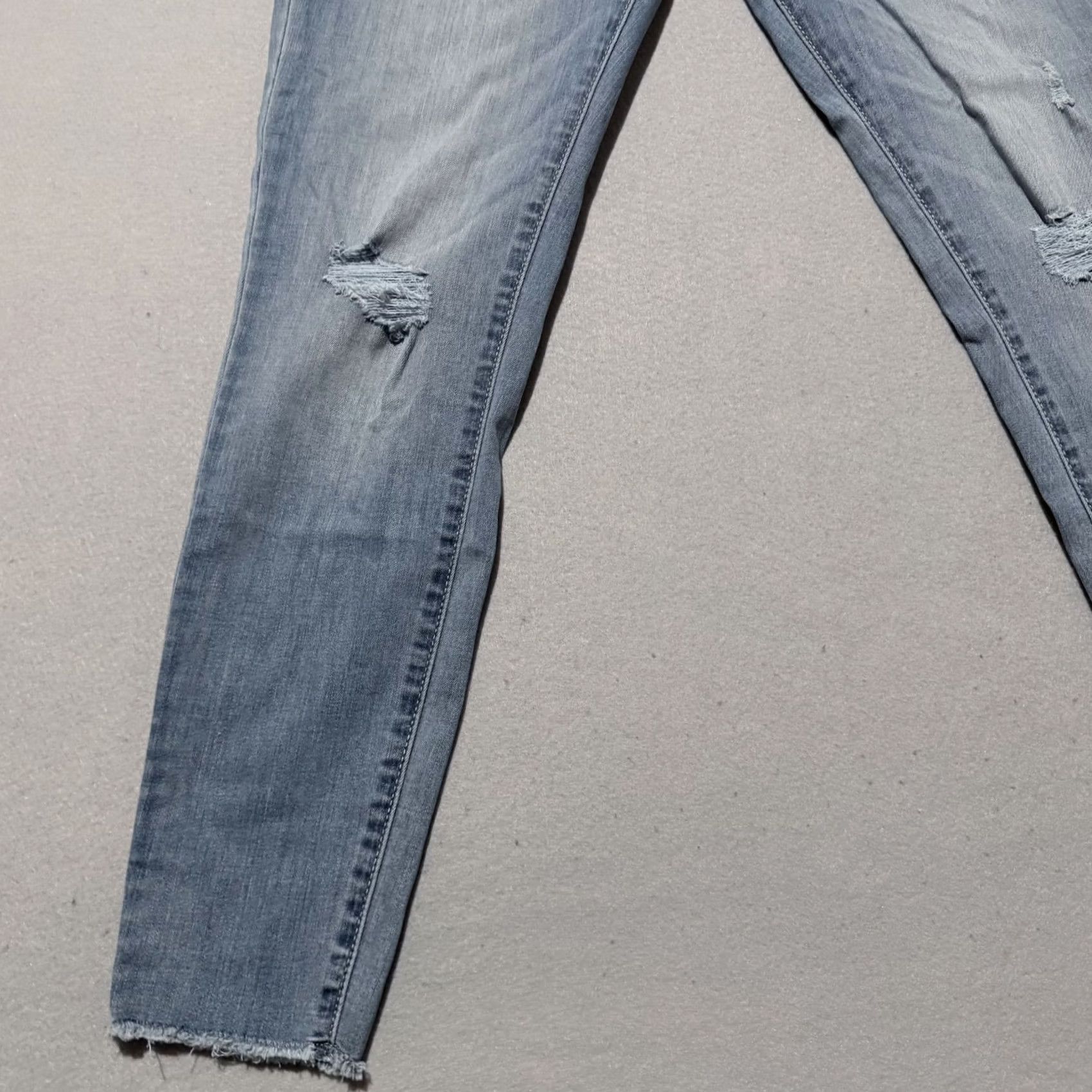 Levi's Denizen by Levi's Ultra High Rise Ankle Jegging Jeans Distressed Frayed - 15 Blue Women Jeans" Size 36" / US 14 / IT 50 - 5 Thumbnail