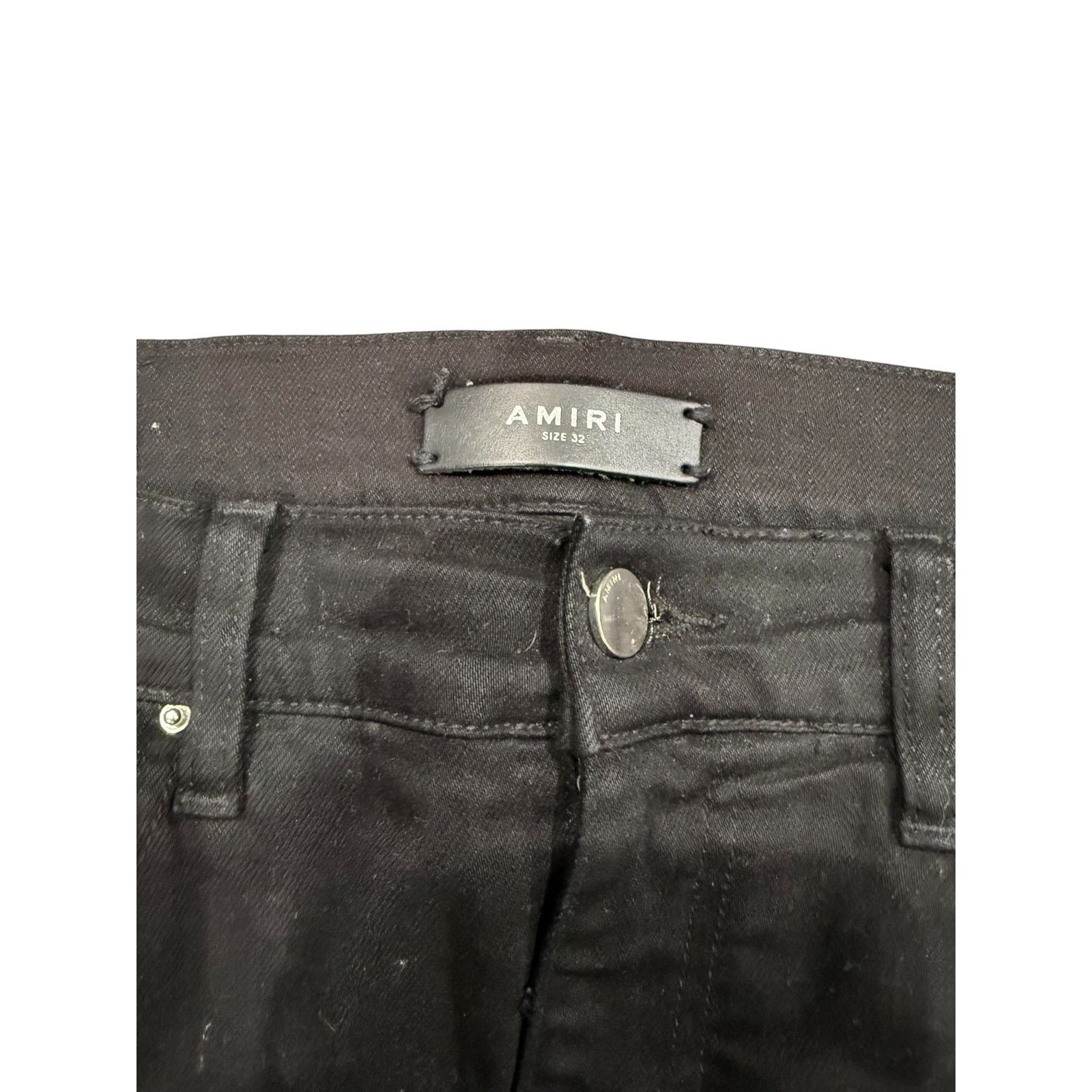 Amiri Amiri Gold Glitter Stripe Black Jeans Size US 32 / EU 48 - 5 Thumbnail
