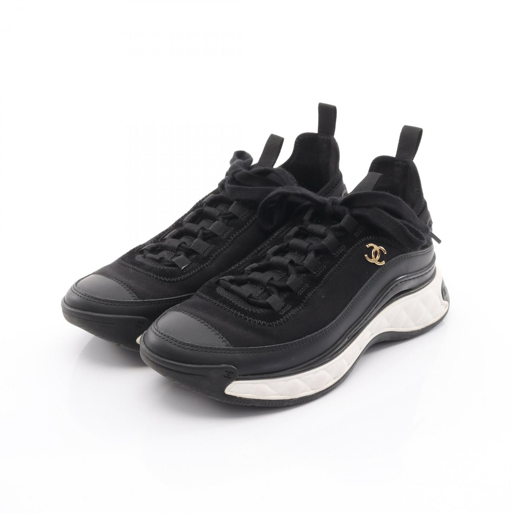 Chanel Chanel Chanel Coco Mark Leather Sneakers Leather Shoes G35617 DUTY FREE for USA Size ONE SIZE - 1 Thumbnail