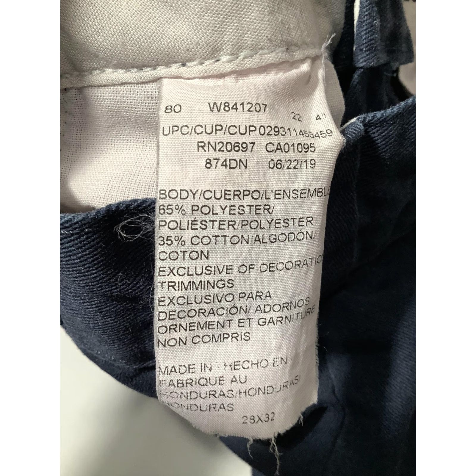 Dickies Dickies 874 Original Fit Work Pants Mens 28x32 Dark Navy Twill Straight Leg Dickies 874DN (Blue) Crew-Ready Casual Workwear Mens Pants Size US 28 / EU 44 - 5 Thumbnail
