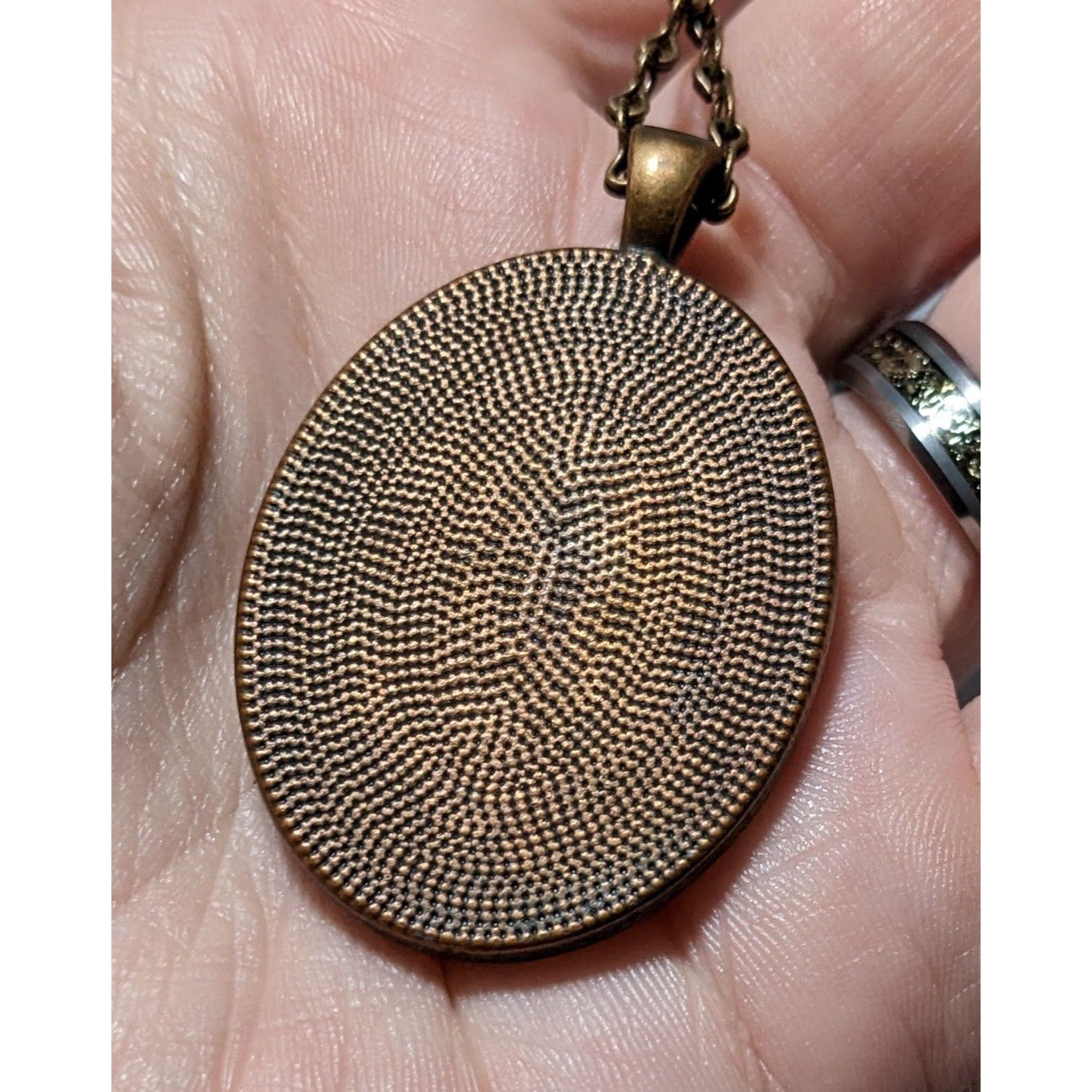 Other Abstract Art Print Oval Pendant Necklace Size ONE SIZE - 8 Thumbnail