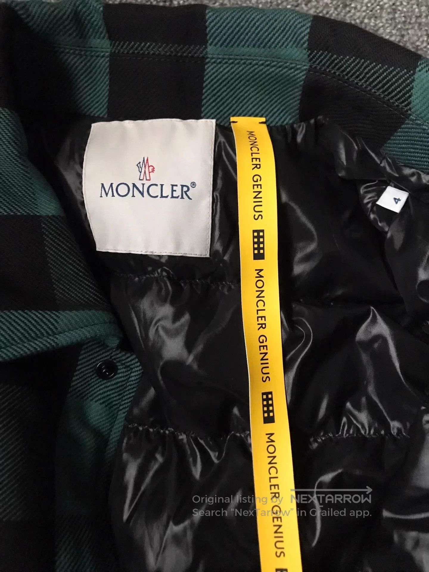 Moncler Green Plaid Long Sleeve Button-Up Shirt XL. Size US XL / EU 56 / 4 - 4 Thumbnail