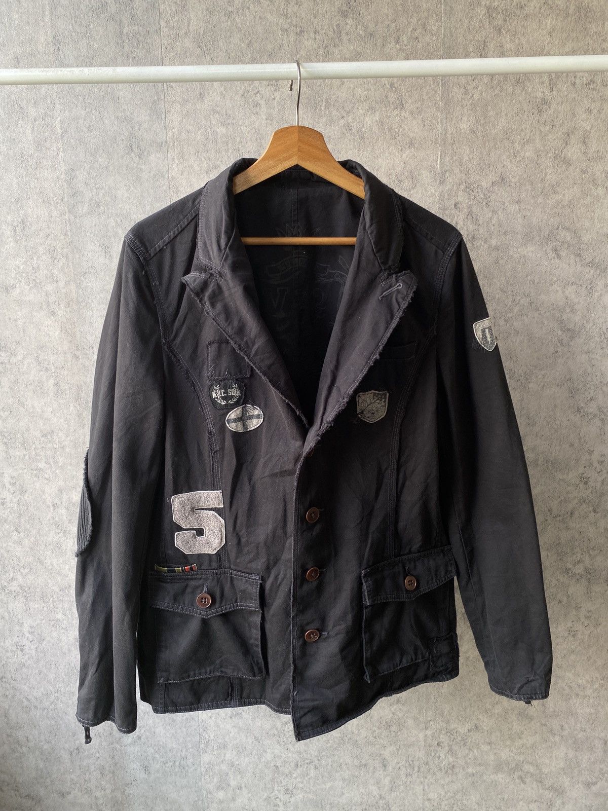 Japanese Brand × Vintage NYC SOUL JAPAN Reversible Patchwork Design Jacket Size US M / EU 48-50 / 2 - 1 Thumbnail