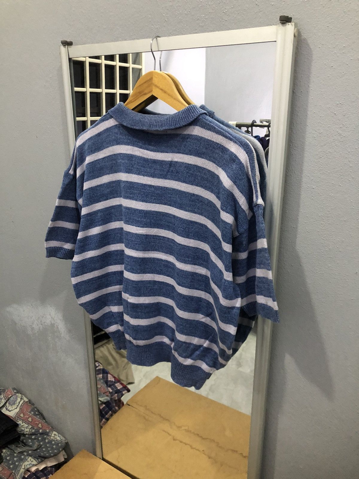 Aran Isles Knitwear × Japanese Brand Vintage Pro Varlia Striped Knit Polo Jumper Size US M / EU 48-50 / 2 - 10 Thumbnail