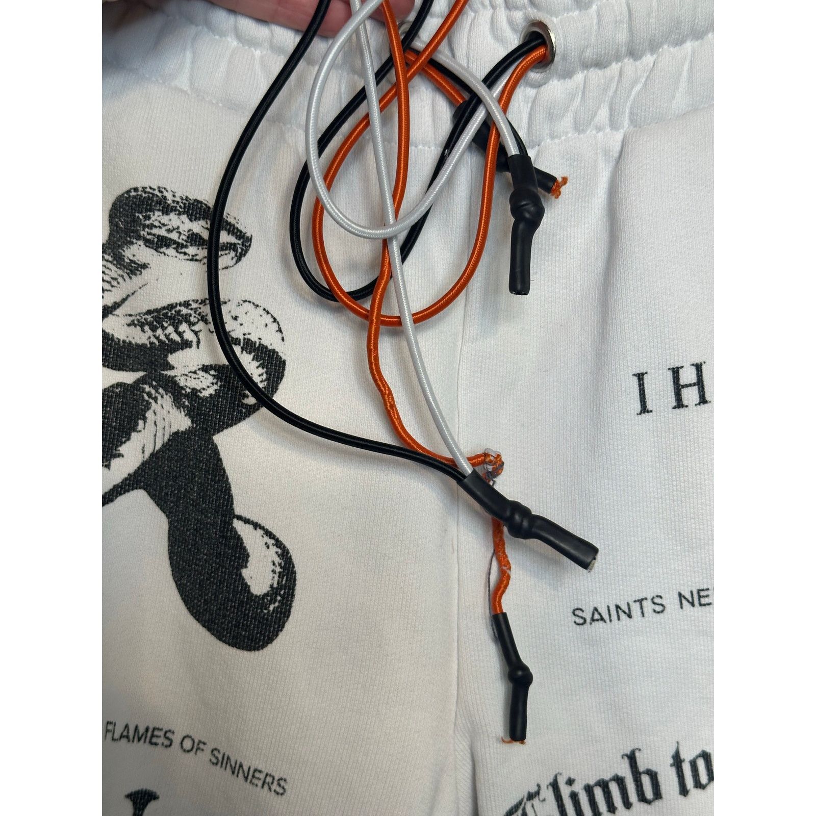 Other IHS Manifesto Graphic White Track Pants S Joggers Cotton Size US 26 / EU 42 - 5 Thumbnail