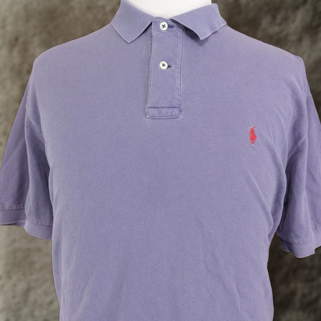 Polo Ralph Lauren VINTAGE Polo Ralph Lauren Polo Shirt Mens XL Purple Red Pony Classic Fit Casual 100% Cotton Men Size US XL / EU 56 / 4 - 1 Thumbnail