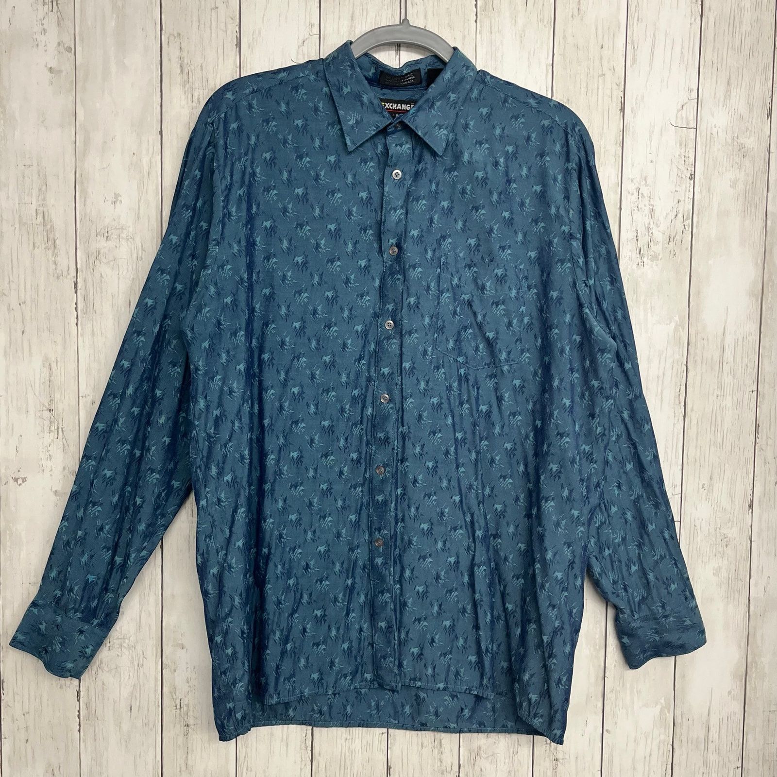 Other Exchange Unlimited Vintage Long Sleeve Button Down Shirt Size US L / EU 52-54 / 3 - 1 Thumbnail