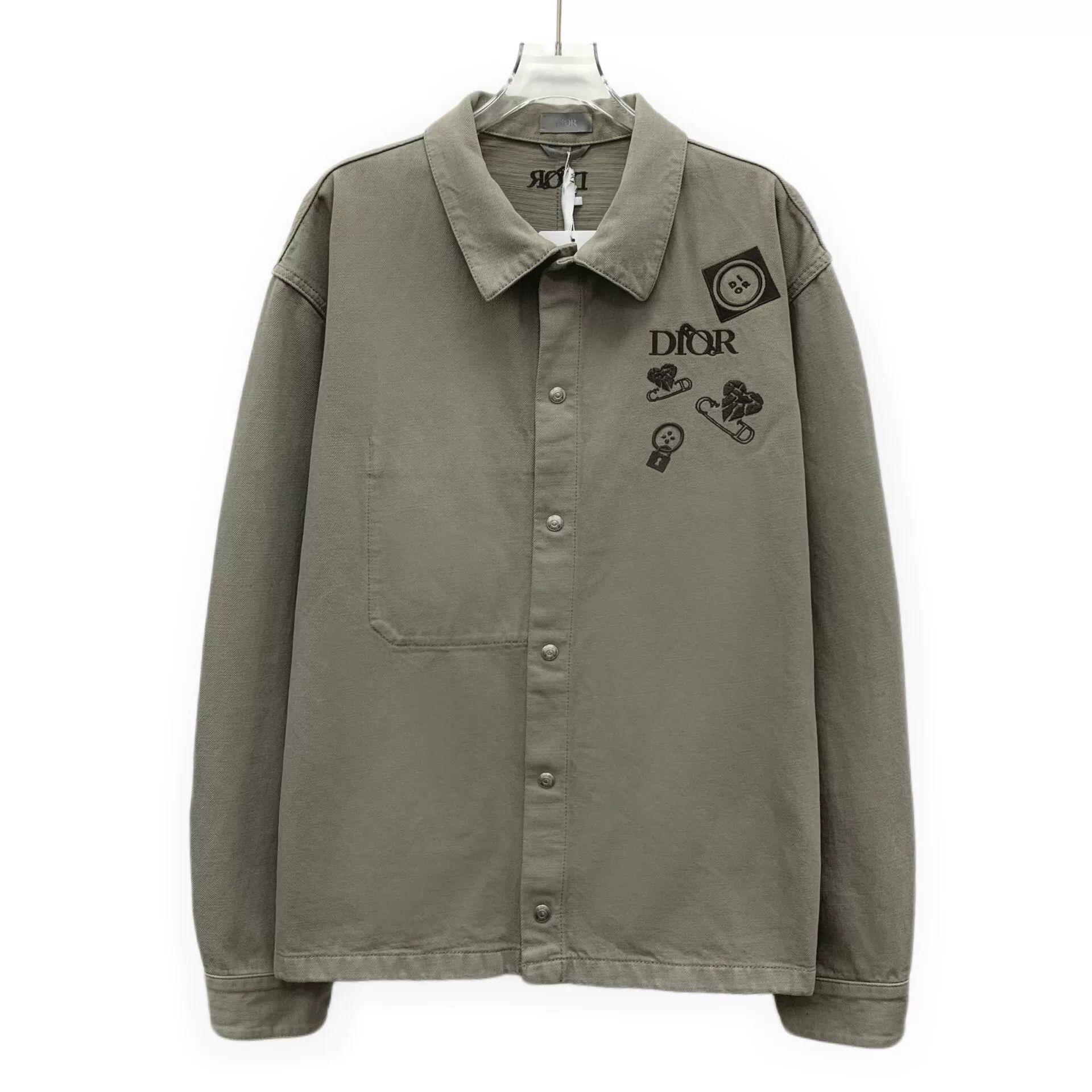 Dior Dior Logo Embroidered Denim Shirt Jacket Size US XL / EU 56 / 4 - 1 Thumbnail