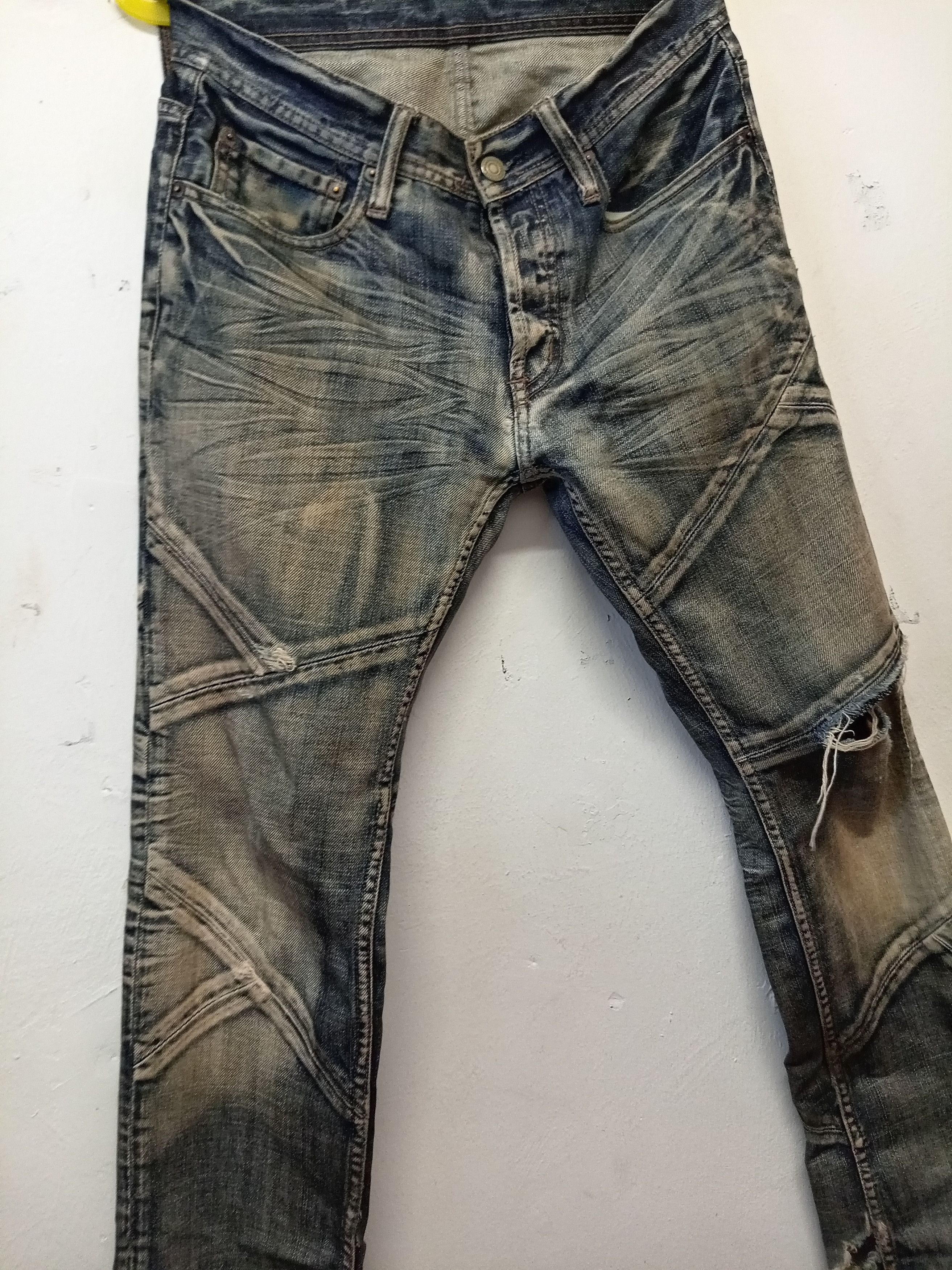Japanese Brand EDGE RUPERT Distressed denim jeans Size US 30 / EU 46 - 5 Thumbnail
