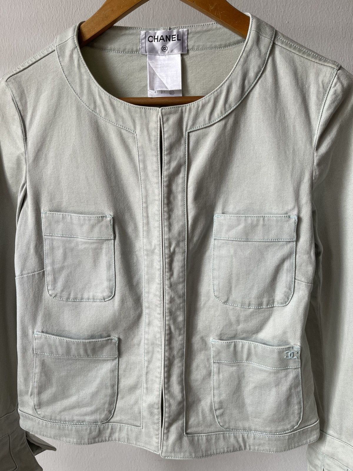 Chanel Vintage Chanel Jeans Jacket With Coco Logo 11 Size S / US 4 / IT 40 - 4 Thumbnail