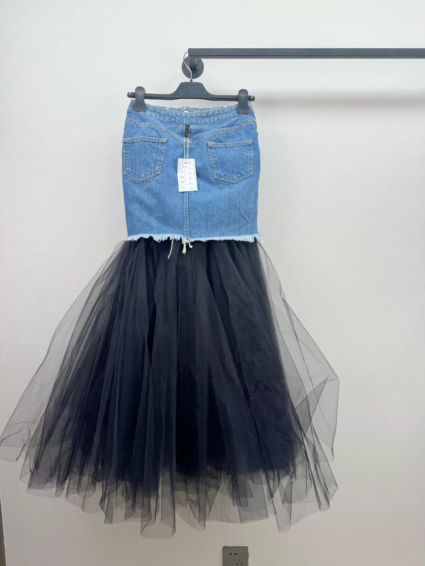 Ben Taverniti Unravel Project unravel project two-way denim tulle skirt 25 worn once Size 25" / US 0 / IT 36 - 4 Thumbnail