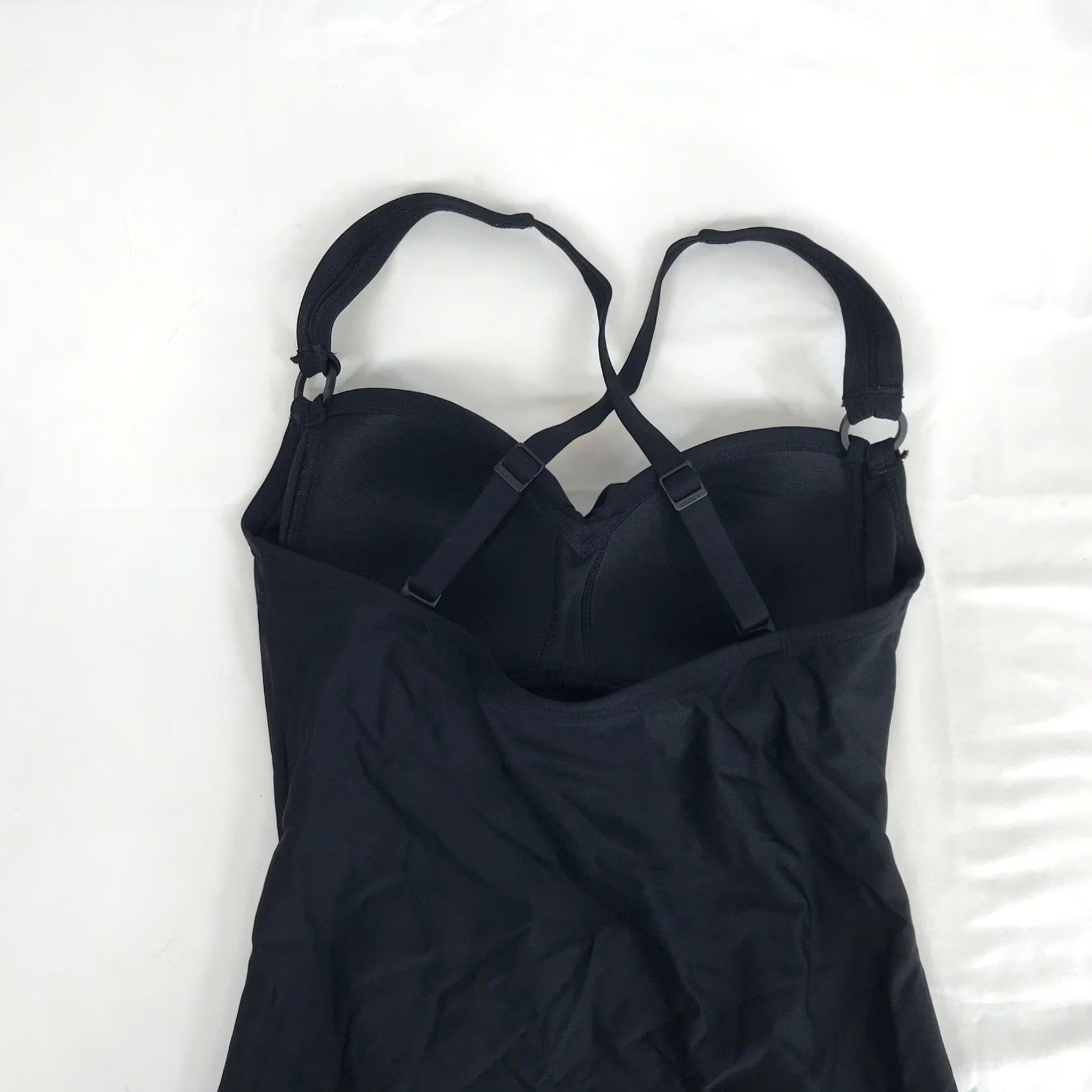 DKNY DKNY One Piece Swimsuit Womens Black Ruched Twisted Knot Bust Size M Size ONE SIZE - 5 Thumbnail