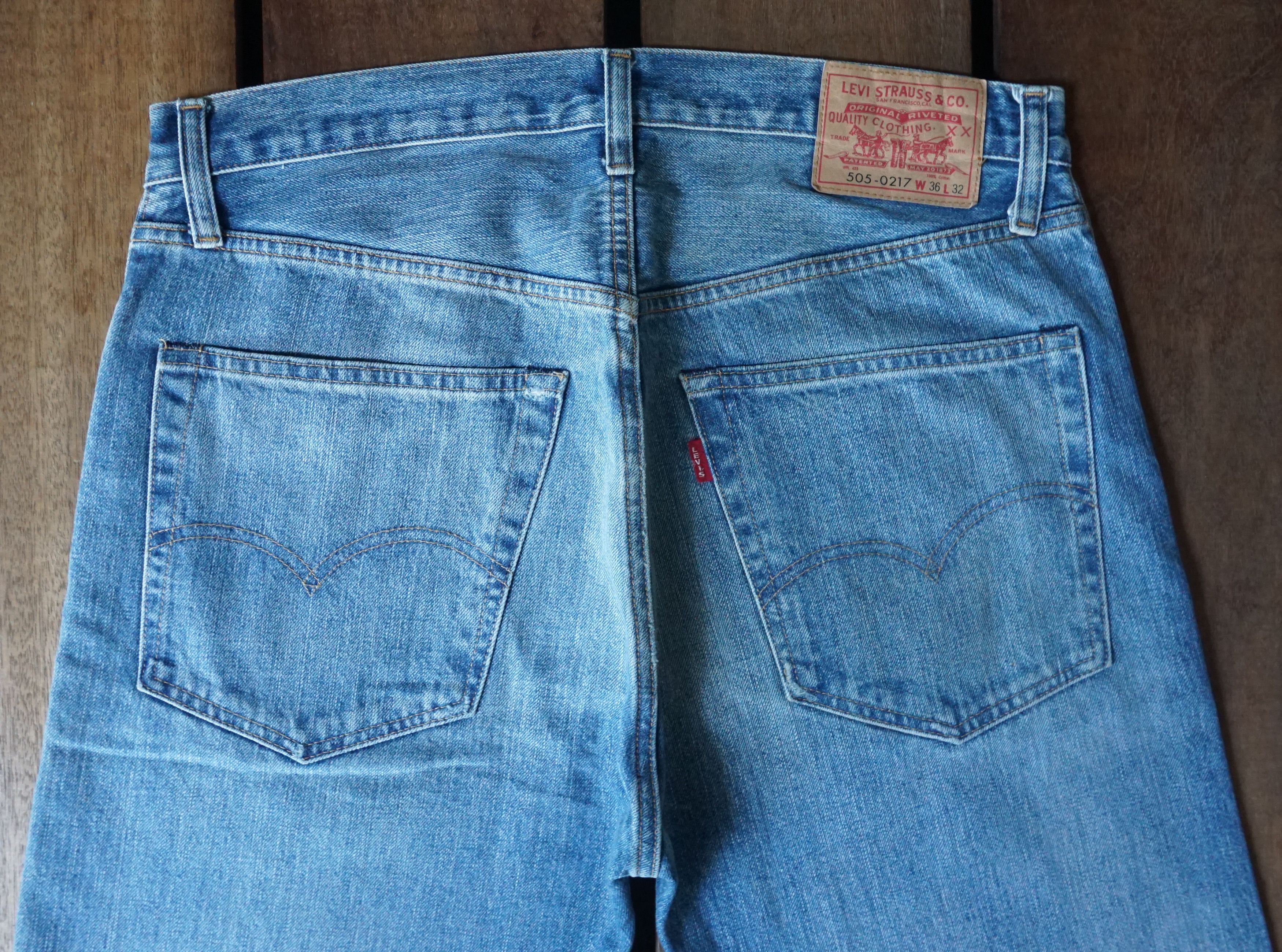 Levi's Levis 505 Big E Selvedge Jeans Size US 35 - 6 Thumbnail