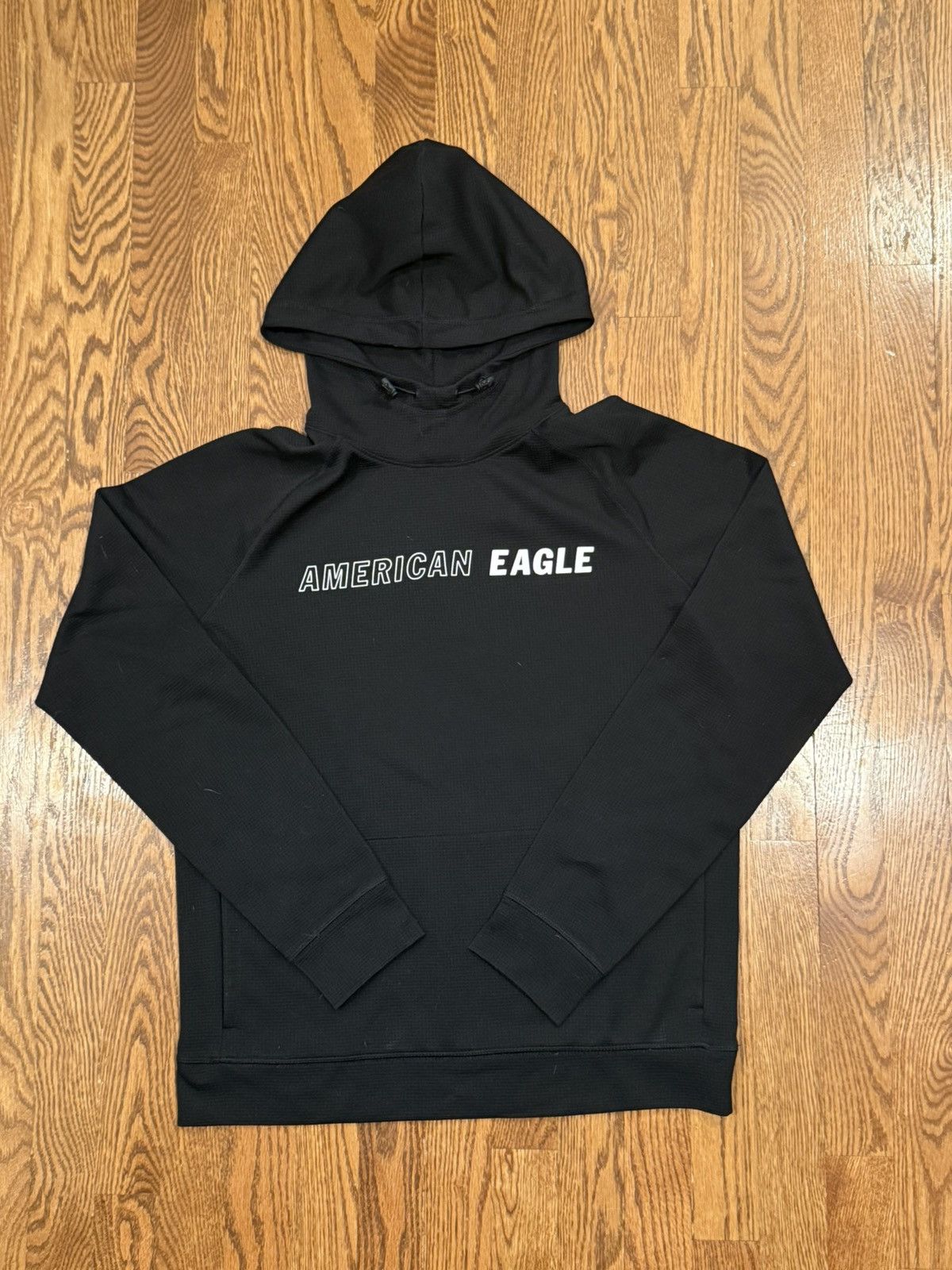 American Eagle Outfitters American Eagle Waffle Weave Raglan Sleeve Hoodie Sweatshirt Size US S / EU 44-46 / 1 - 1 Thumbnail