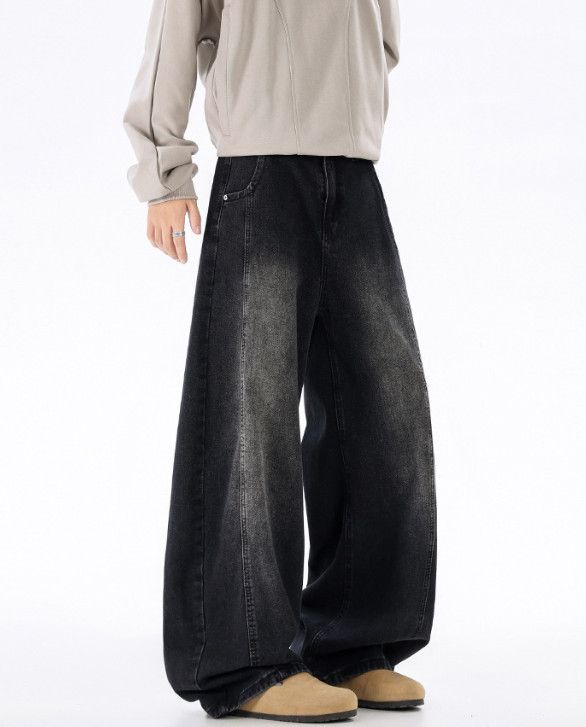 Japanese Brand Men's Japanese retro distressed patchwork straight leg jeans Size US 32 / EU 48 - 3 Thumbnail
