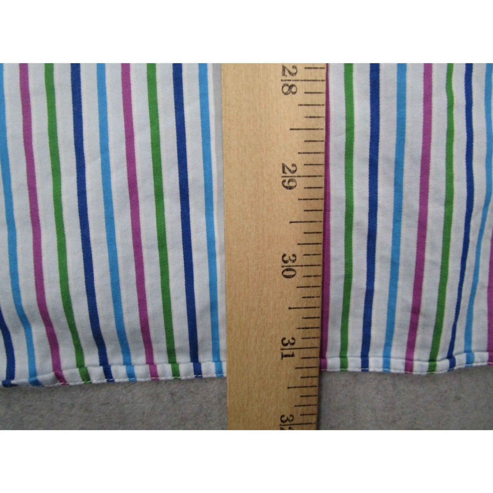 Charles Tyrwhitt Charles Tyrwhitt Dress Shirt Men Slim Fit Multicolor Striped Button Up Flip Cuff 17 35 Size 34R - 7 Thumbnail
