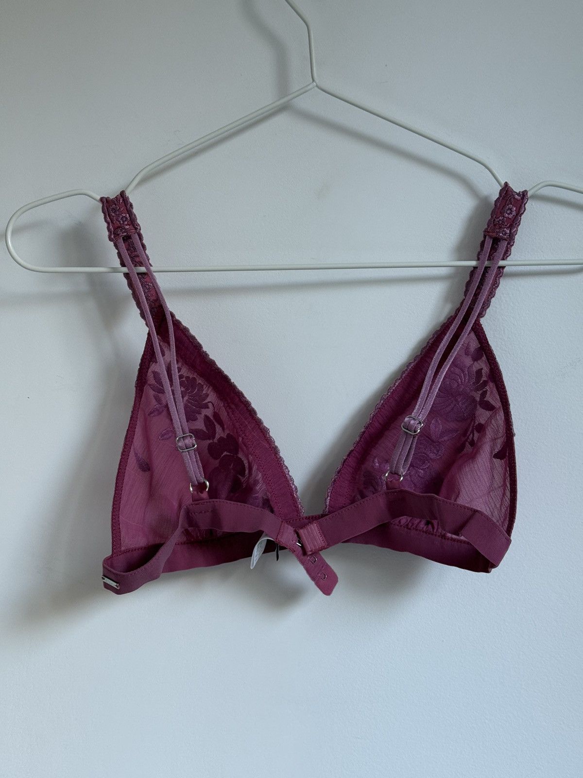 Dior × Vintage Christian Dior Vintage Silk Floral Bra in Pink Size ONE SIZE - 5 Thumbnail