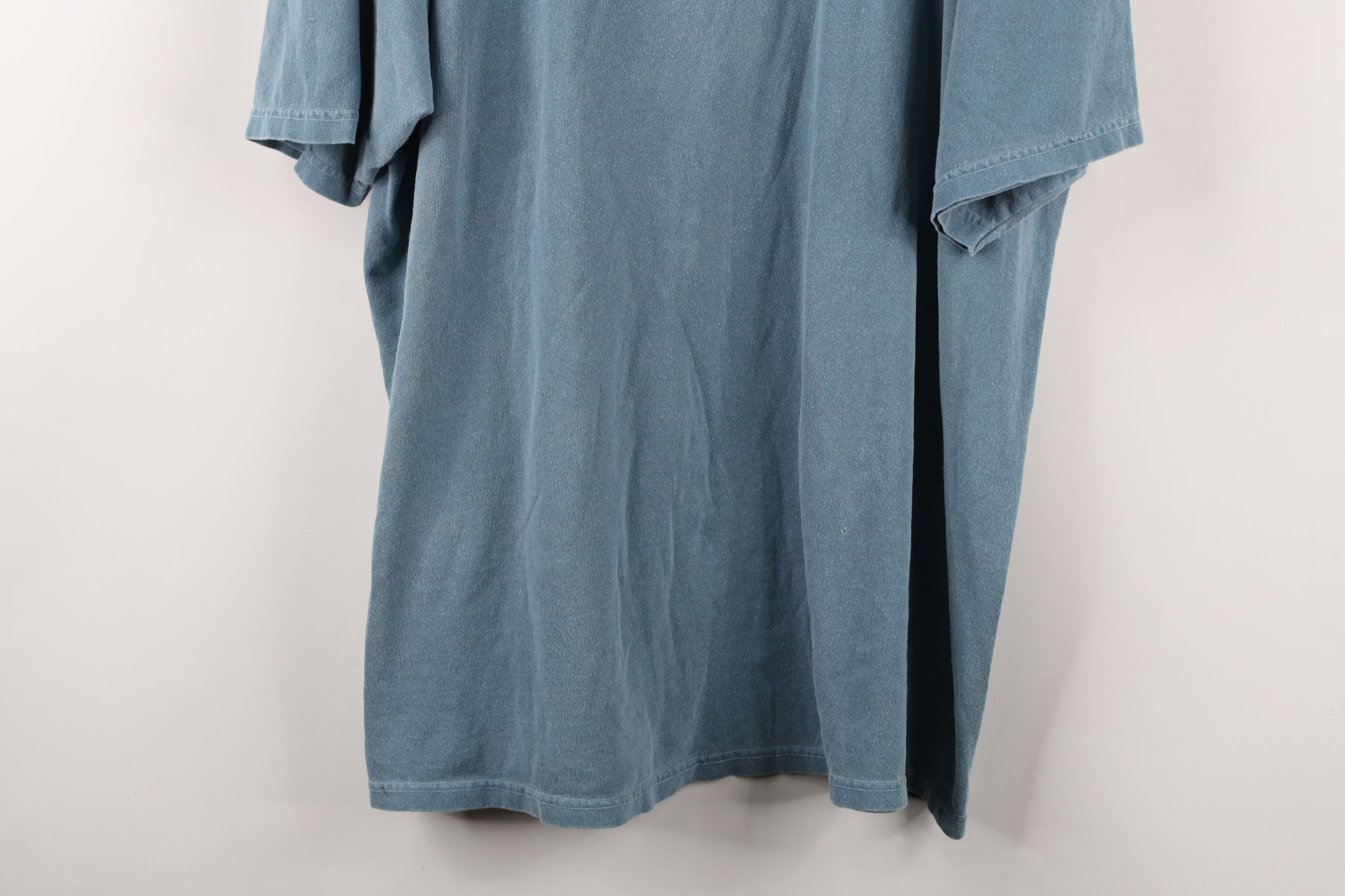 Vintage Vintage 90s The Moorings St Martin Stonewash T-Shirt Teal Size US XXL / EU 58 / 5 - 3 Thumbnail