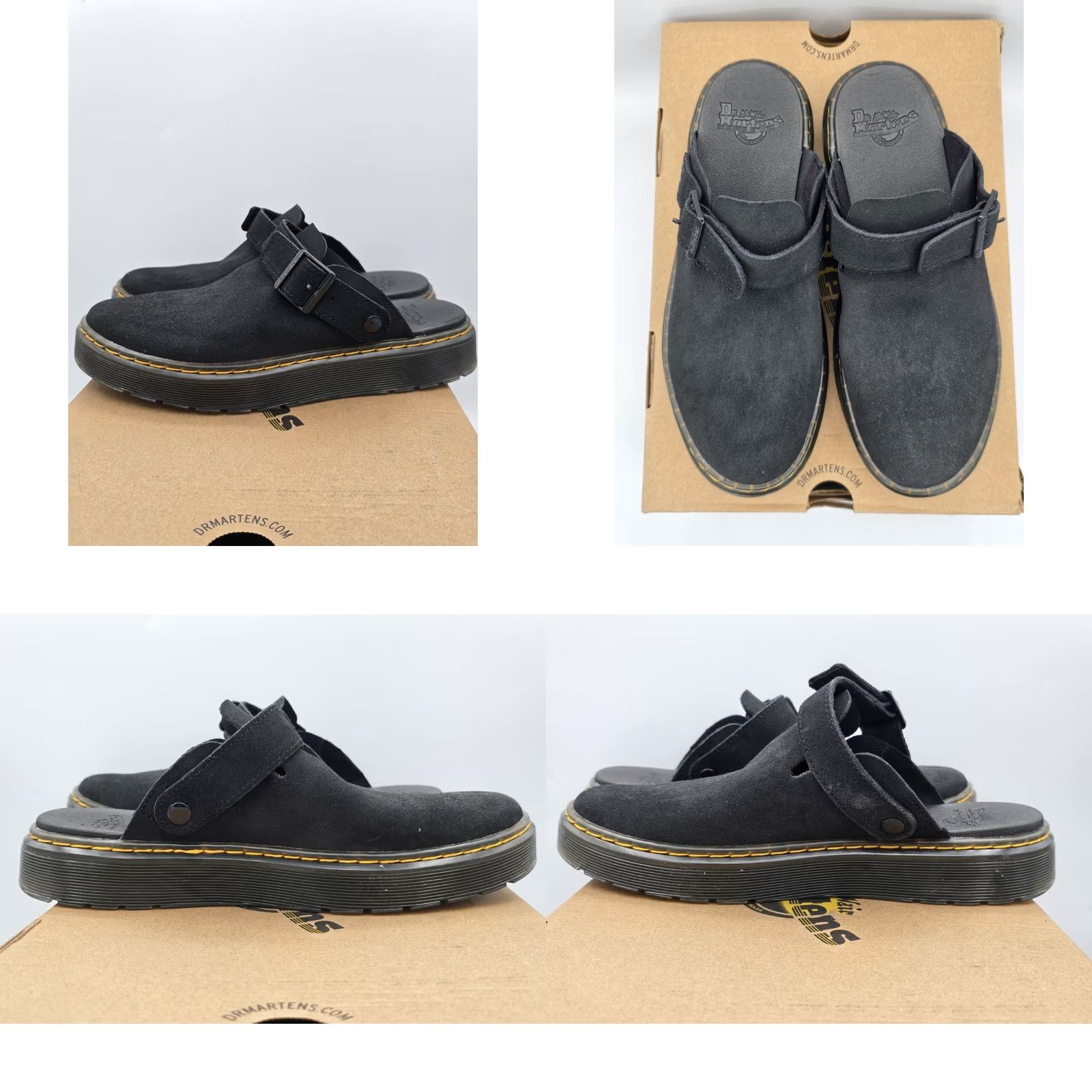 Dr. Martens Dr. Martens Carlson Z2482* Women's Black Suede Slingback Mule Sandals Size 9 M - Sandal, Slingback, Suede, Black, Carlson, Z2482* Size US 9 / IT 39 - 8 Thumbnail