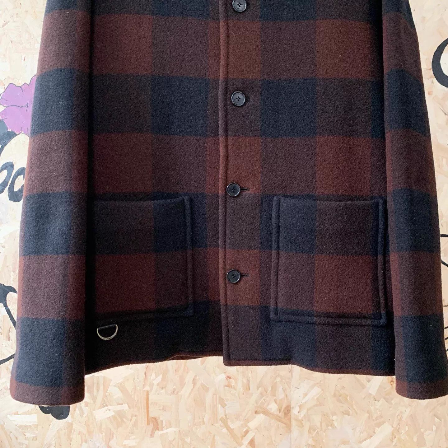 Loewe LOEWE Gingham Black Red Jacket Size US L / EU 52-54 / 3 - 4 Thumbnail