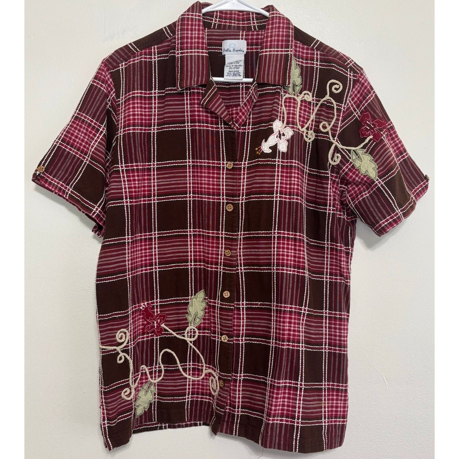 Other Bobbie Brooks Plaid Embroidered Shirt - Size Large Size L / US 10 / IT 46 - 1 Thumbnail