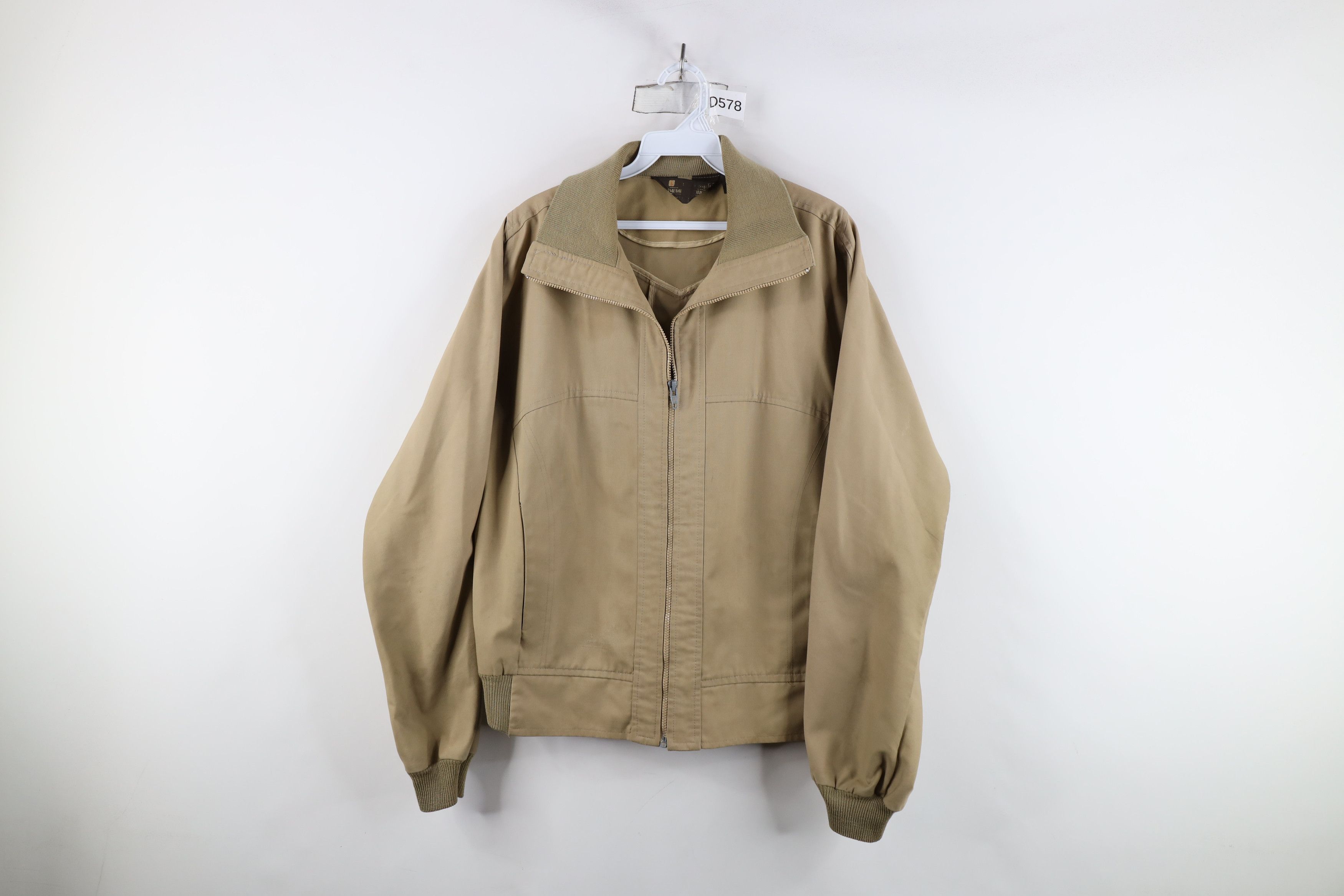 Members Only × Vintage Vintage 70s 80s Members Only Full Zip Bomber Jacket Beige Size US XXL / EU 58 / 5 - 1 Thumbnail