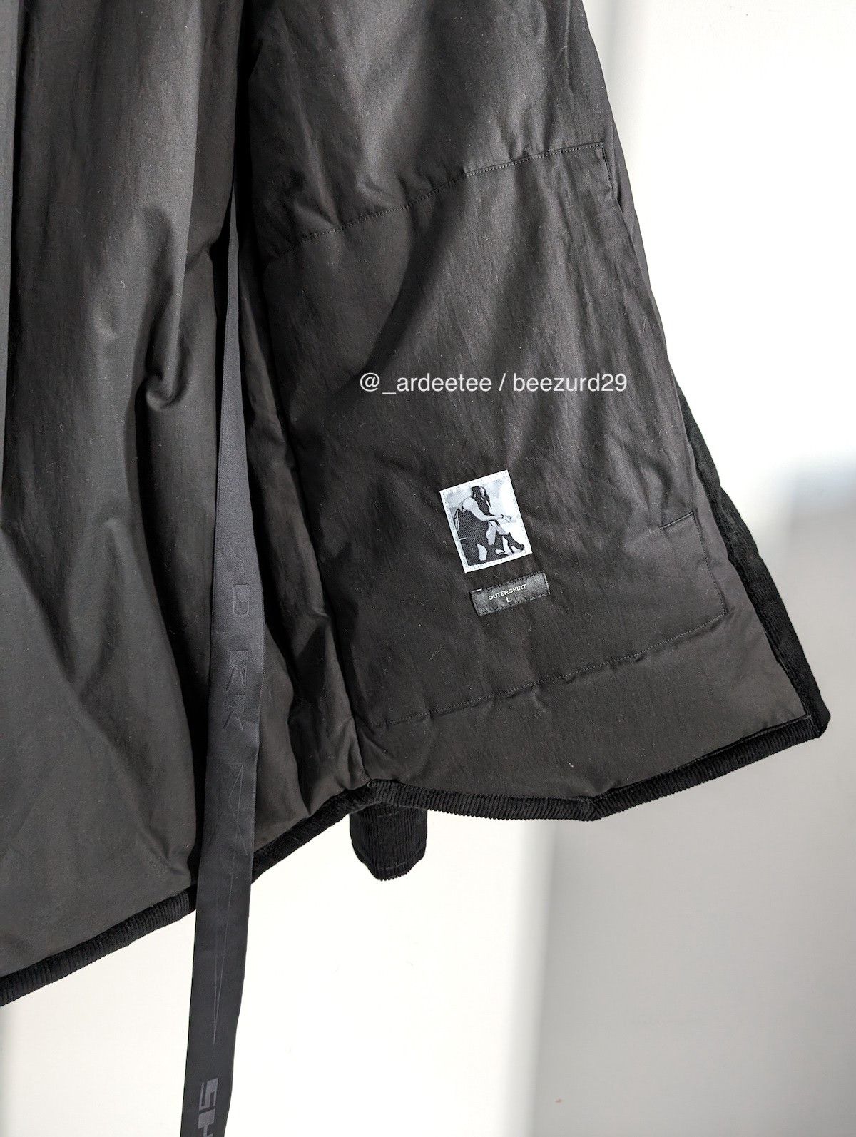 Rick Owens PADDED CORDUROY VELVET OUTERSHIRT $1,755 LARGE Size US L / EU 52-54 / 3 - 8 Thumbnail