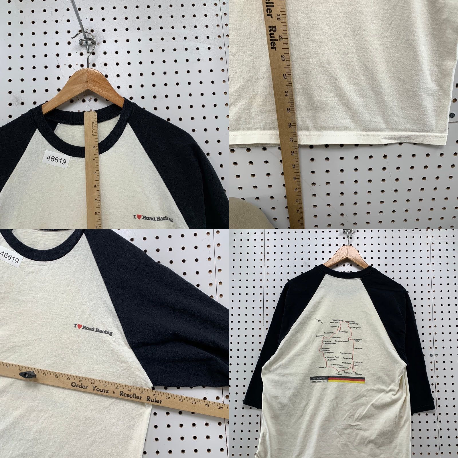 Vintage VINTAGE Nurburgring Race Track Shirt Mens Medium Raglan White Germany Map 3/4 Sleeve Nike Size US M / EU 48-50 / 2 - 8 Thumbnail