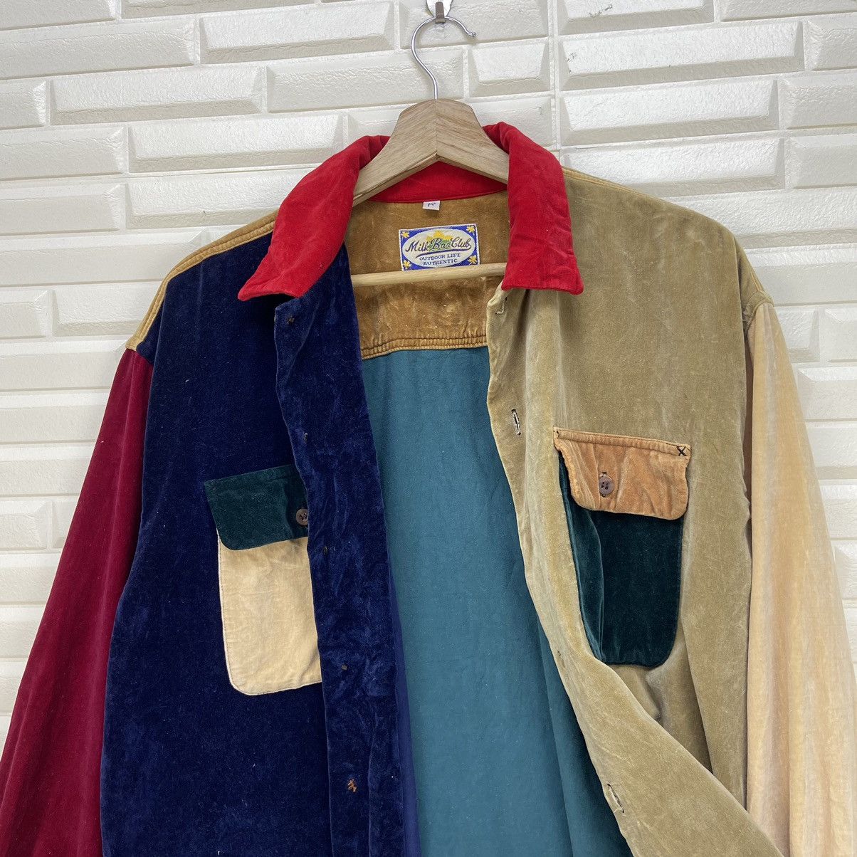 Japanese Brand Japanese Brand Velvet Color Block Loose Shirt Size US S / EU 44-46 / 1 - 5 Thumbnail