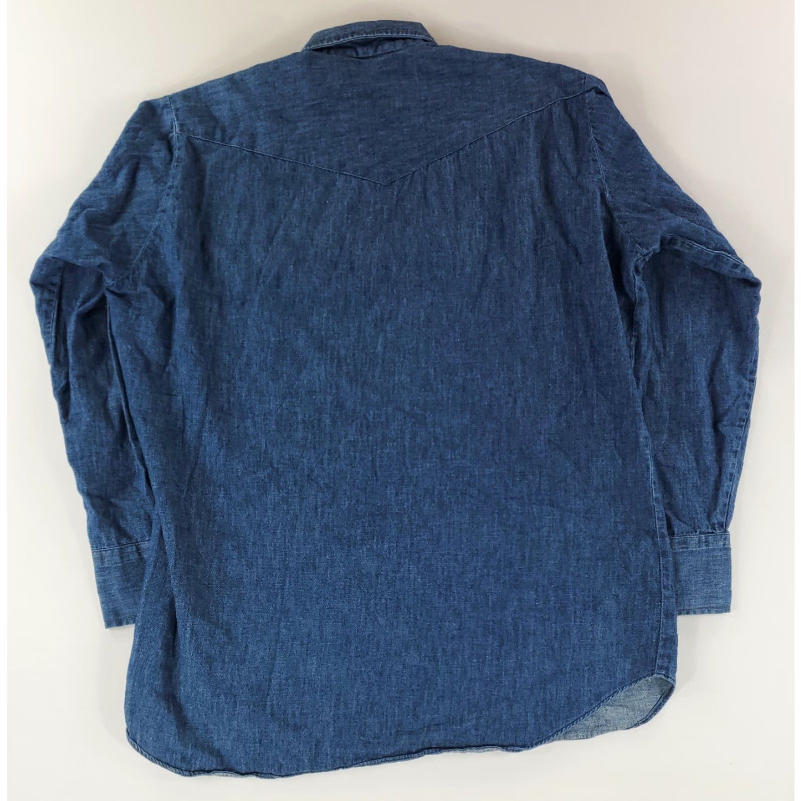 Imperial VINTAGE Key Imperial Shirt Denim Pearl Snap VTG Blue Long Sleeve Mens XL Long Size US XL / EU 56 / 4 - 6 Thumbnail