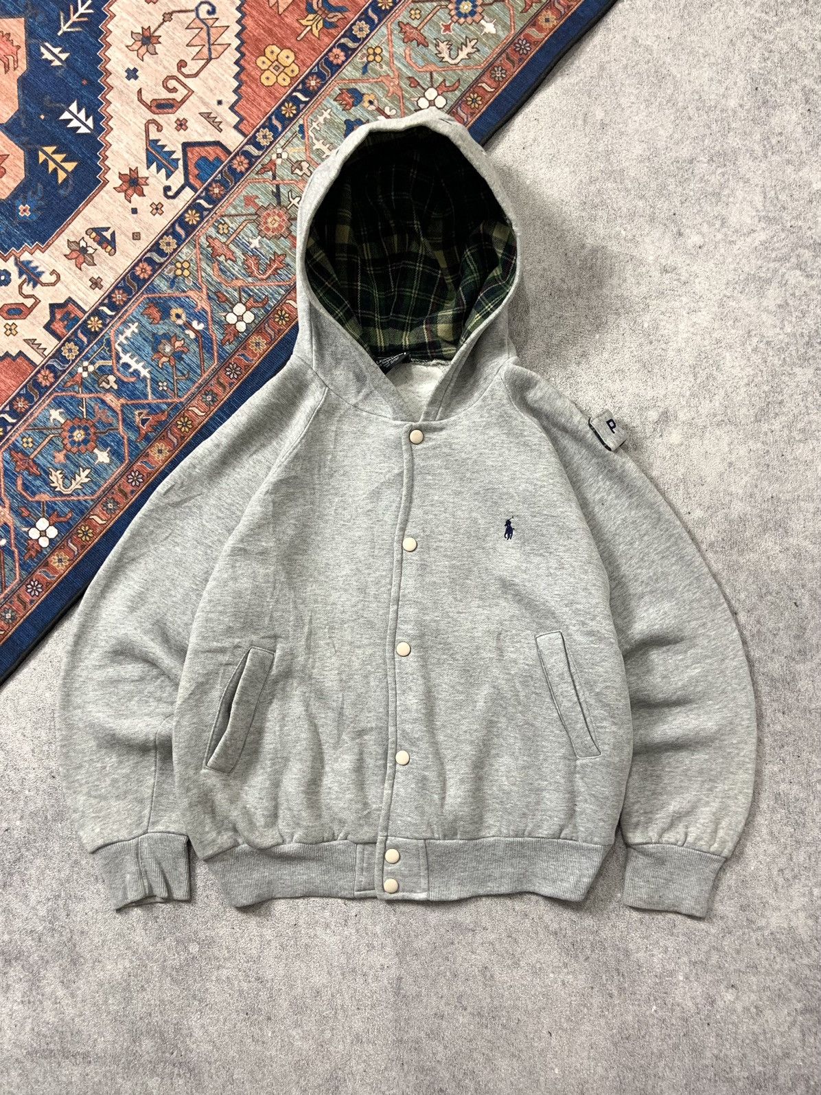 Vintage Vtg 90’s Polo Ralph Lauren Varsity Hoodie Size US M / EU 48-50 / 2 - 2 Thumbnail