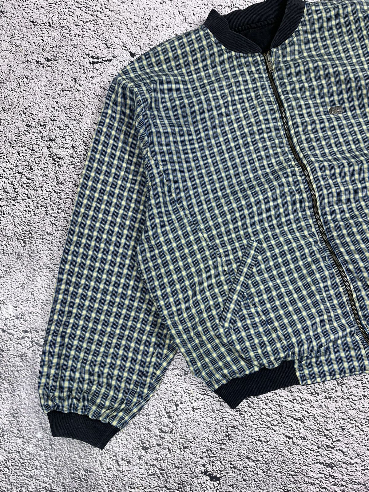 Lacoste Vintage Lacoste Reversible Bomber Jacket Checkered Black Size US XXL / EU 58 / 5 - 2 Thumbnail