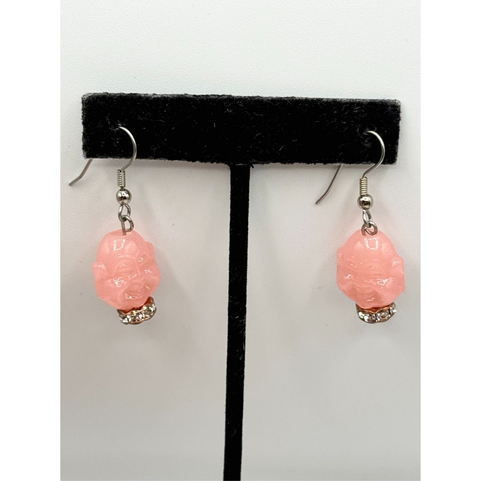 Other Pink rhinestone Buddha dangle earrings Size ONE SIZE - 2 Thumbnail