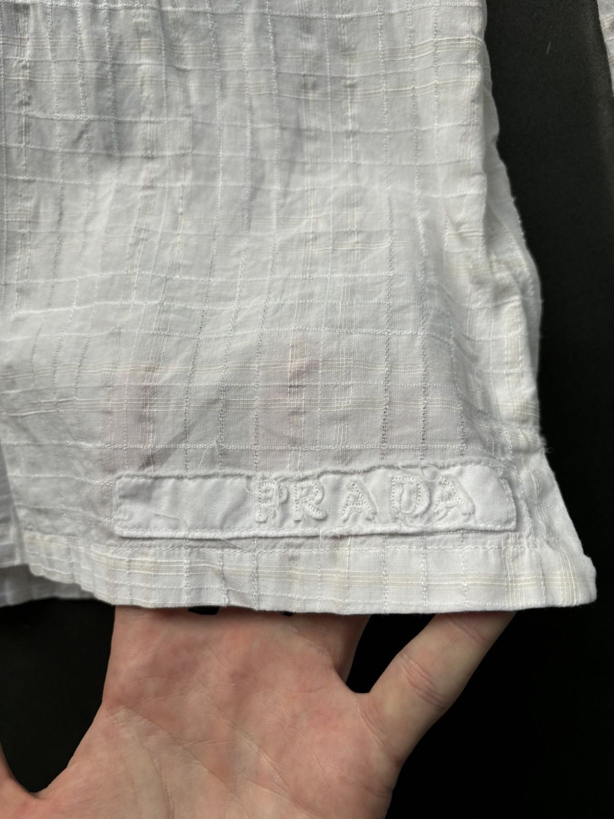 Prada 2000s Prada Sport Shirt Vintage Linen Cotton Sheer Zipper 40 Size S / US 4 / IT 40 - 5 Thumbnail
