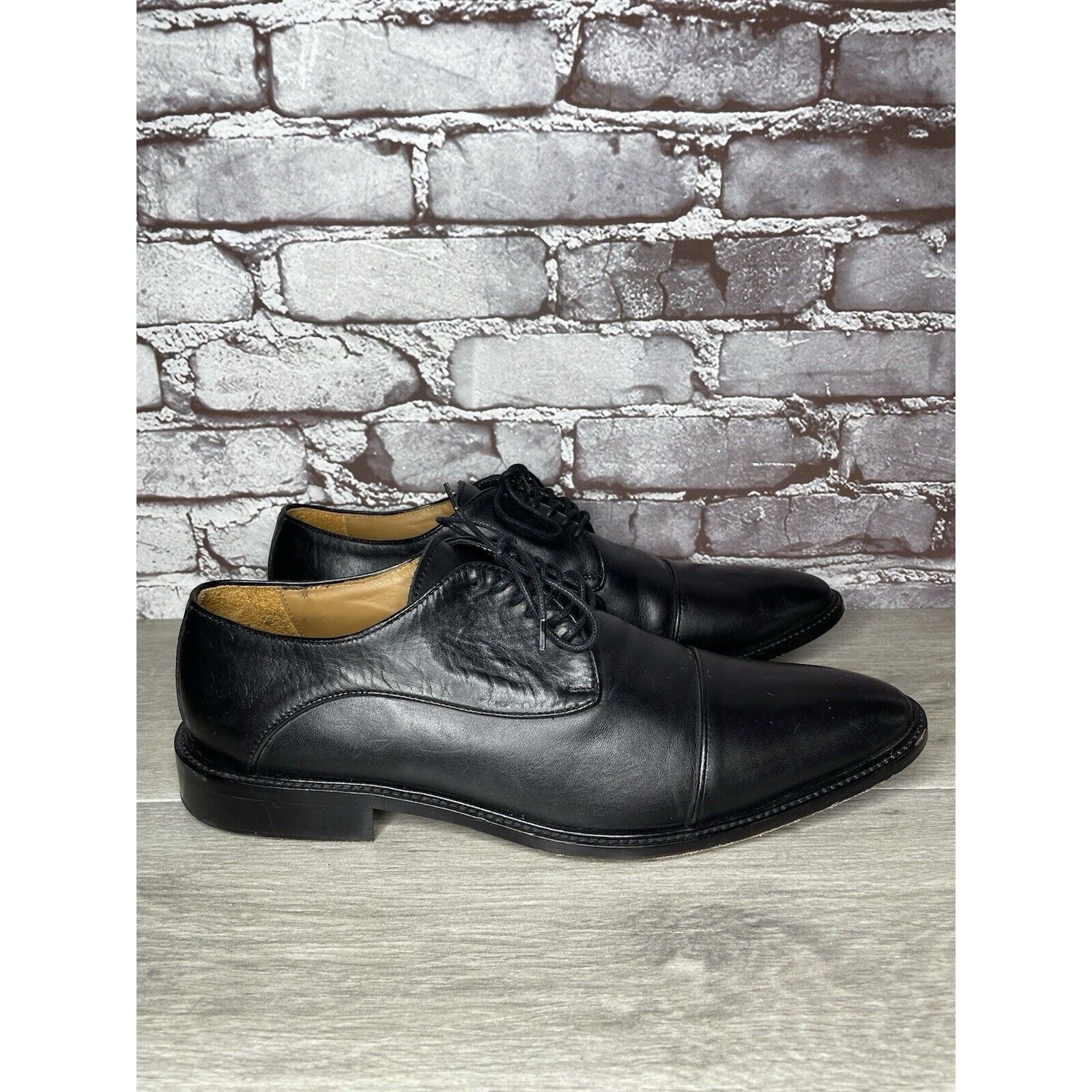 Other Wall+Water Black Leather Cap Toe Brogue Oxfords Shoes Men’s Size US 13 / EU 46 - 19 Thumbnail