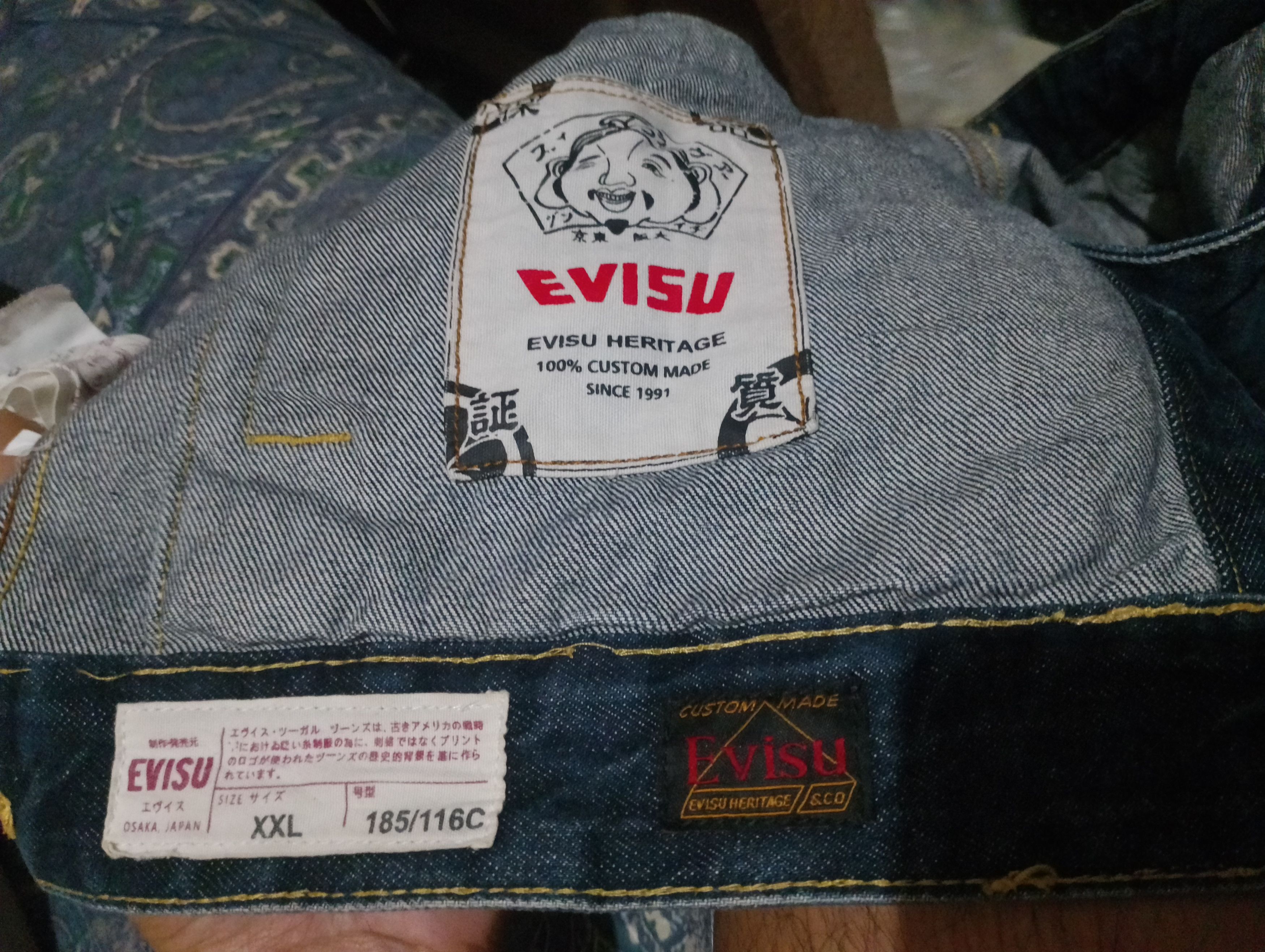 Evisu × Japanese Brand Evisu Denim Jacket Size US XXL / EU 58 / 5 - 13 Thumbnail