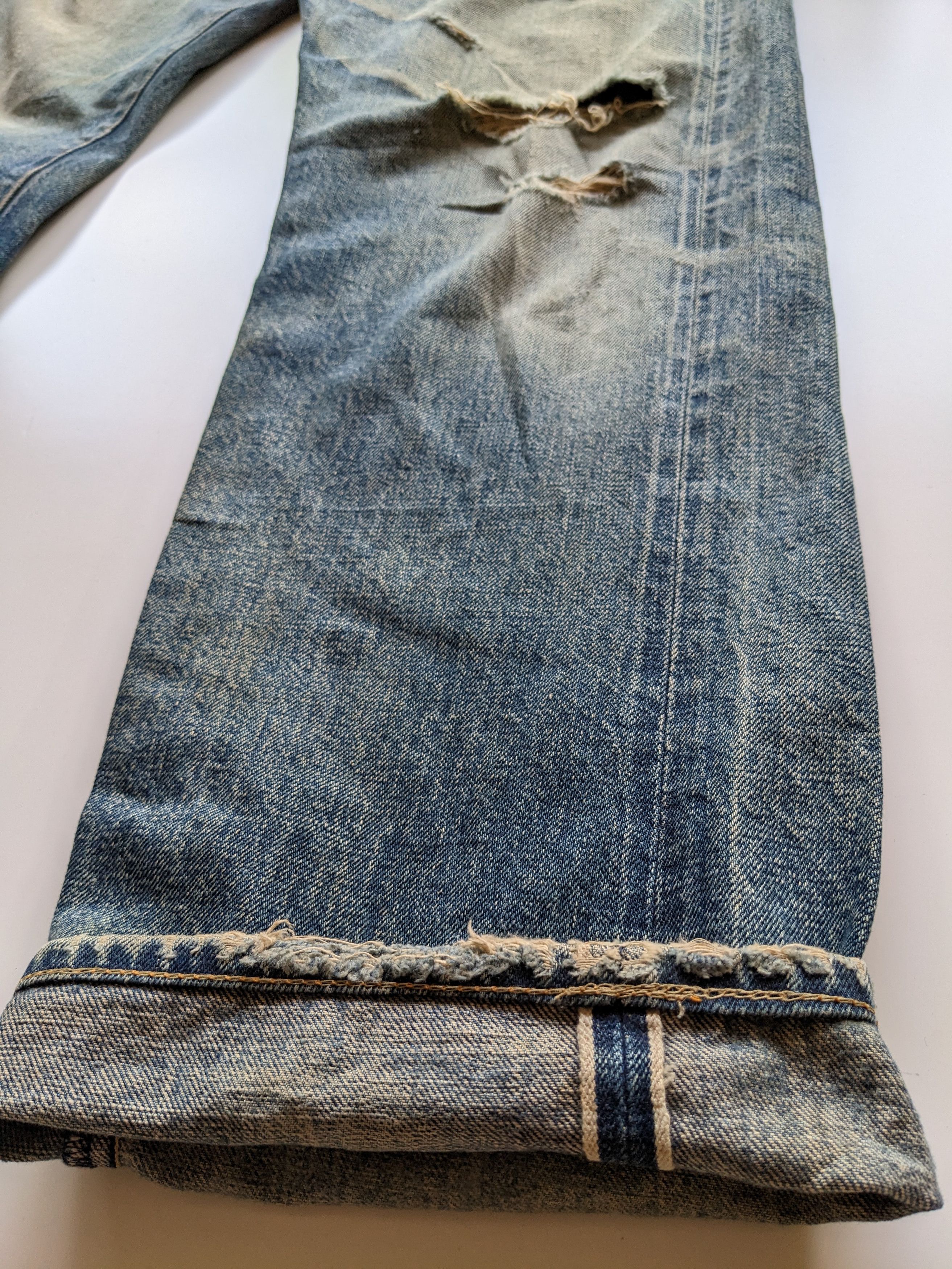 Japanese Brand Go West mudwash distressed selvedge jeans Size US 30 / EU 46 - 9 Thumbnail